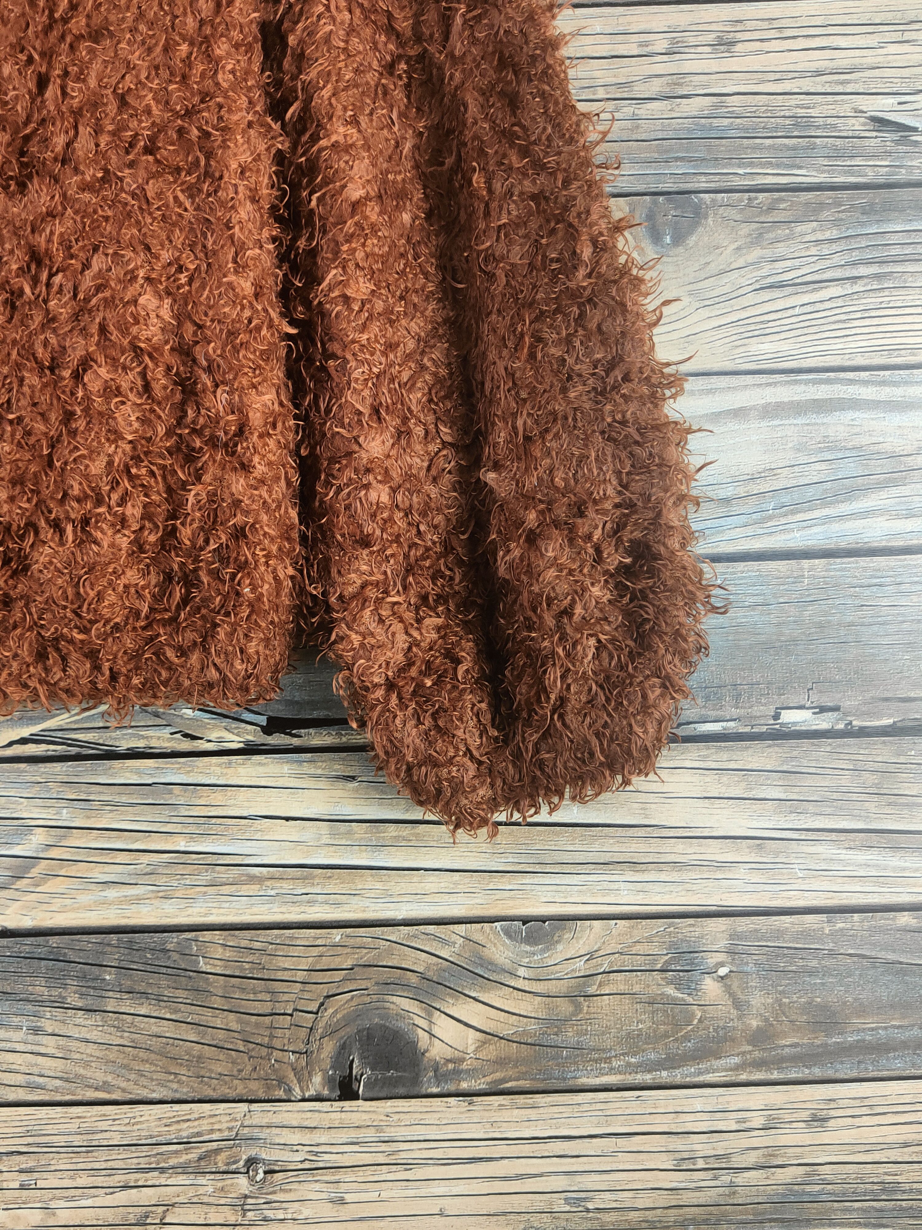 Japanese Brand DL Rope Picnic Brown Fur Mohair Knitwear #46-500 Size XS / US 0-2 / IT 36-38 - 6 Thumbnail