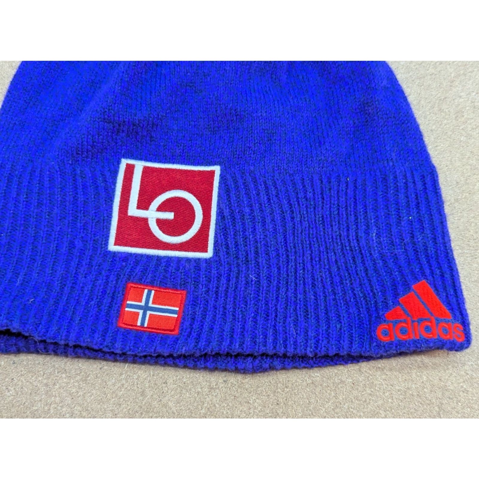 Adidas Adidas Norway Team Ski Beanie Hat One Size Lined LG Cross Country XC Purple Size ONE SIZE - 2 Thumbnail
