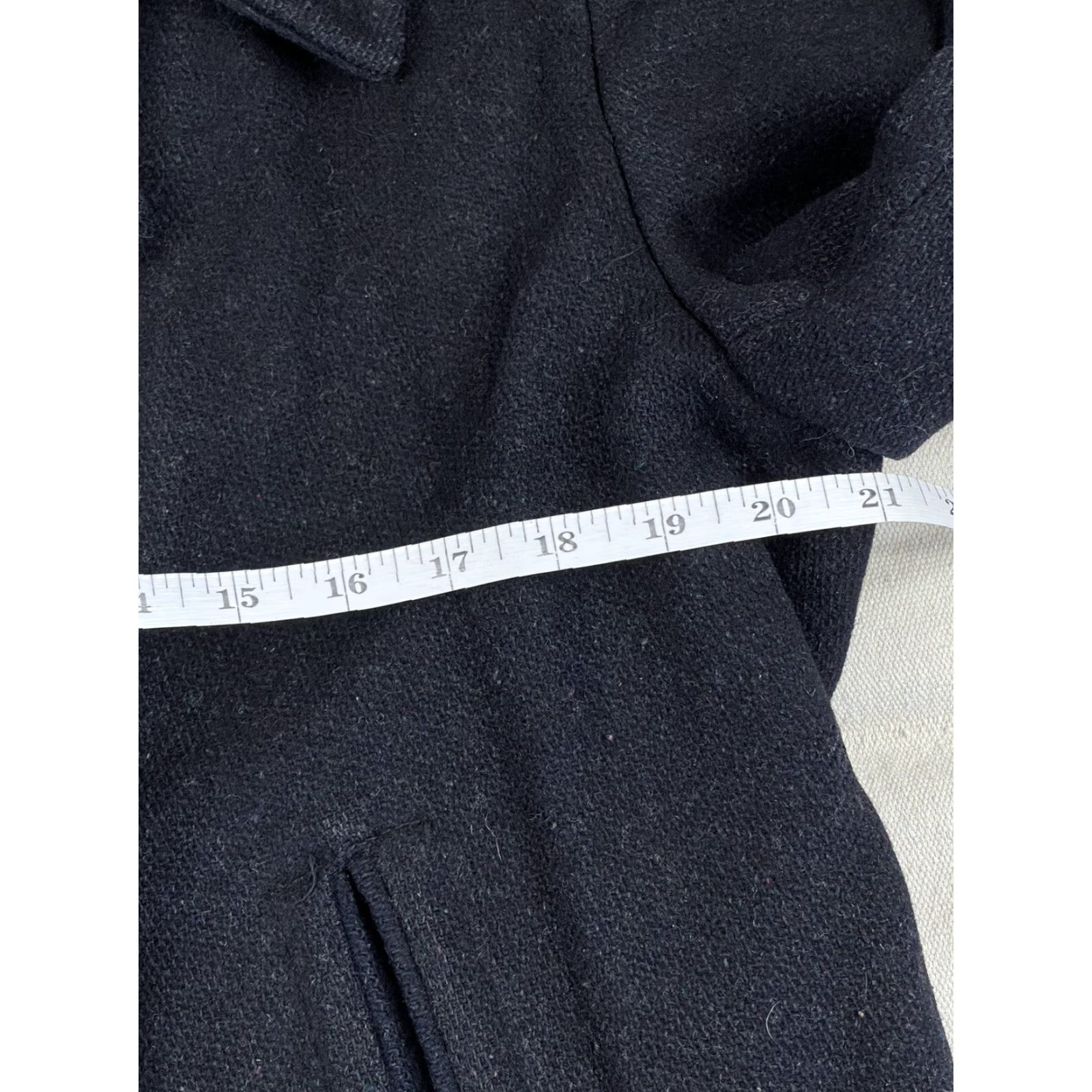 Vintage VINTAGE Empire Pea Coat Jacket Wool Navy 60s 70s Mens 36 Peacoat Regular 100% Wool Blue Quilted Pockets US Navy Button N/A Size US XXS / EU 40 - 6 Thumbnail