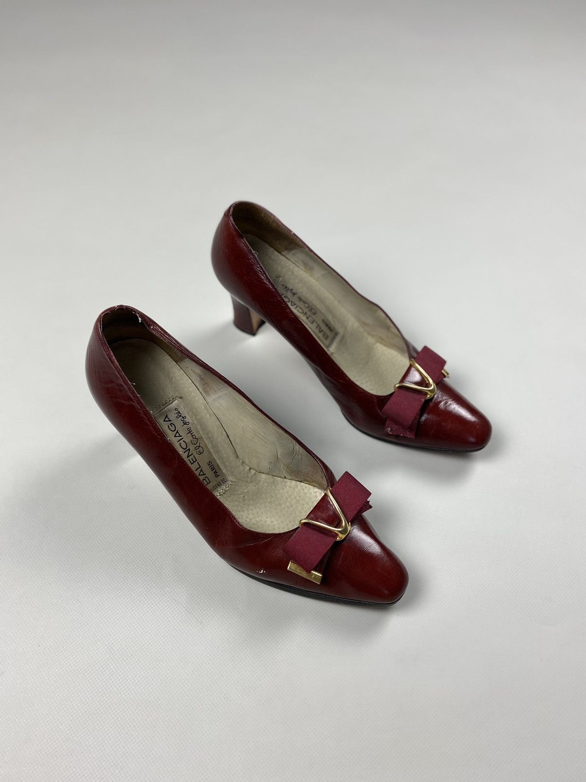 Balenciaga × Vintage Balenciaga vintage ladies leather heels size 38 Size US 8 / IT 38 - 7 Thumbnail