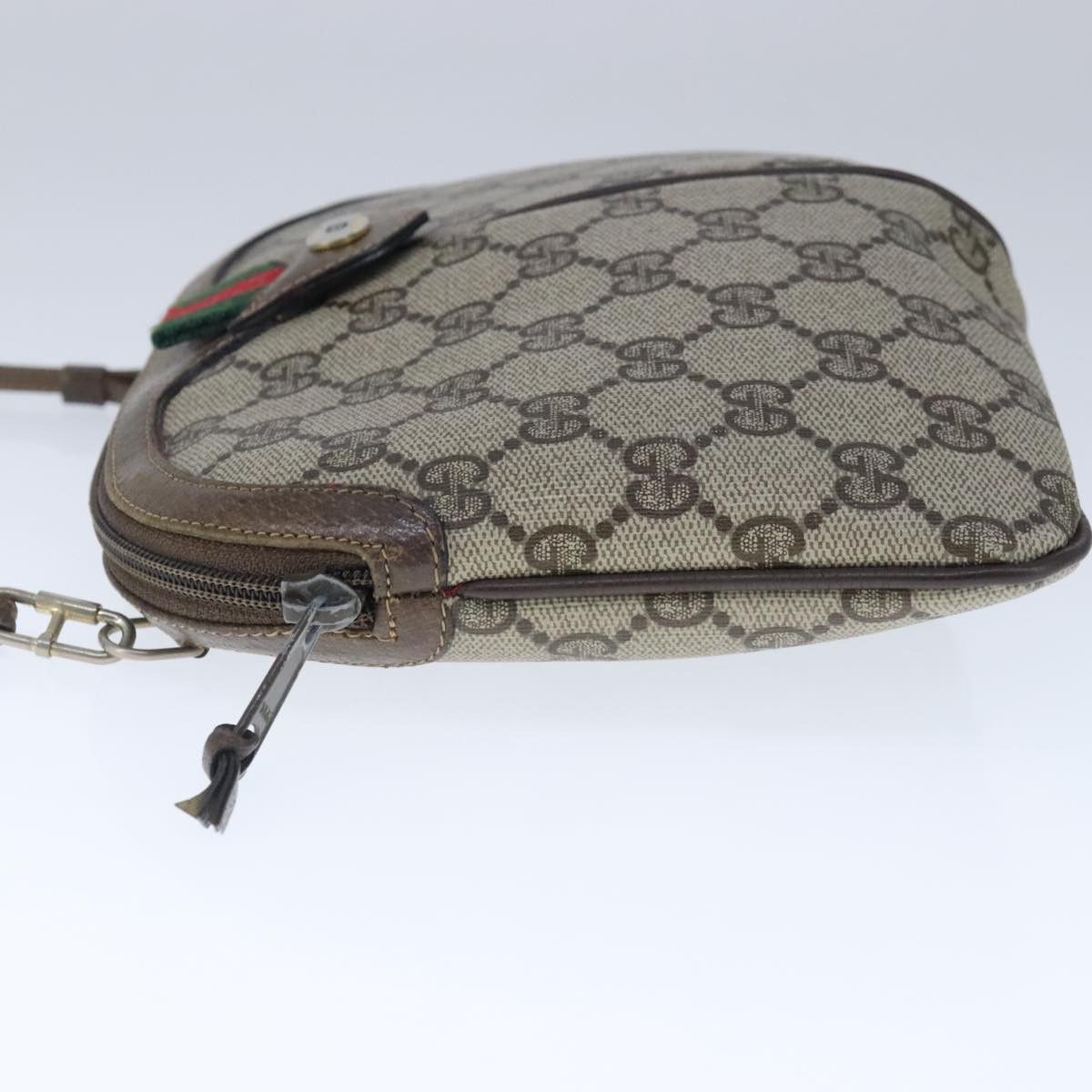 Gucci GUCCI GG Supreme Web Sherry Line Shoulder Bag Pvc Beige 904 Size ONE SIZE - 4 Thumbnail