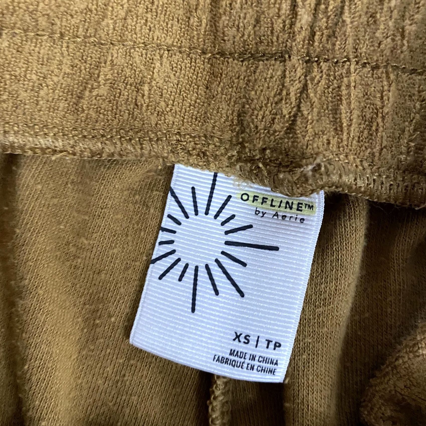 Vintage Offline by Aerie Womens XS Wide Leg Brown Terry Towel Pull On Size 26" / US 2 / IT 38 - 2 Thumbnail