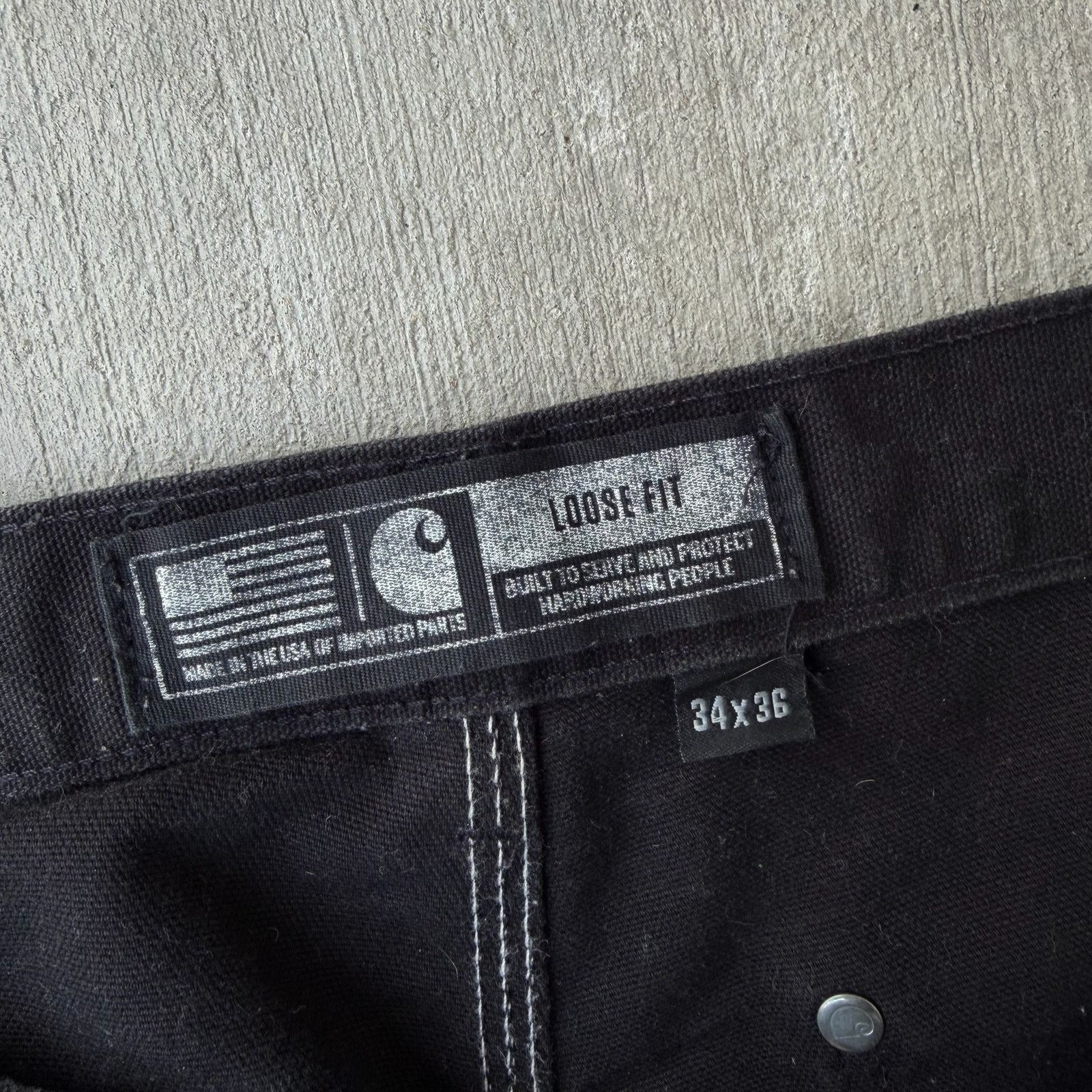 Carhartt × Vintage Carhartt black double knee work wear carpenter pants Size US 34 / EU 50 - 8 Thumbnail