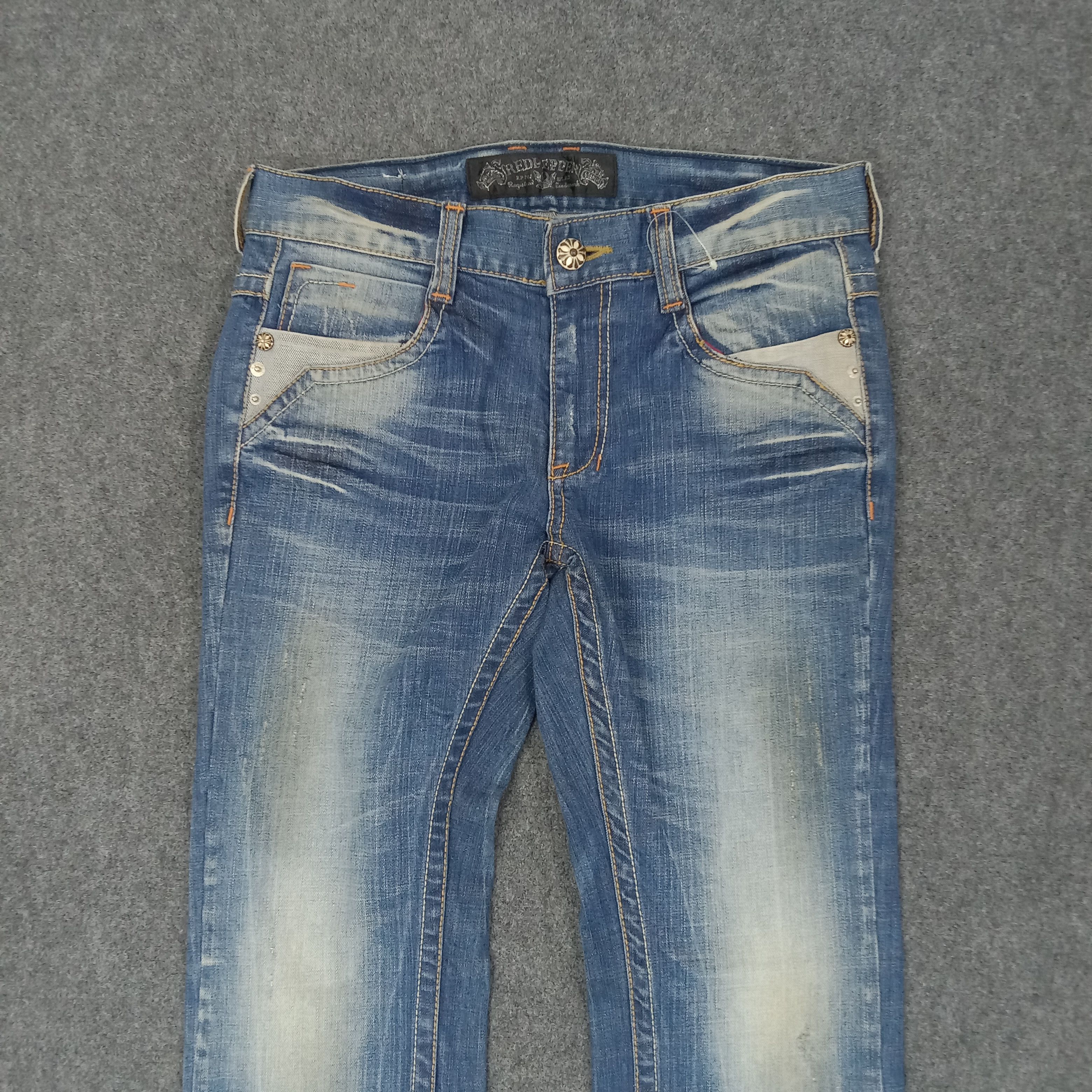 Japanese Brand Red Pepper Japanese Retro Denim Jeans C258N8 Size US 32 / EU 48 - 7 Thumbnail