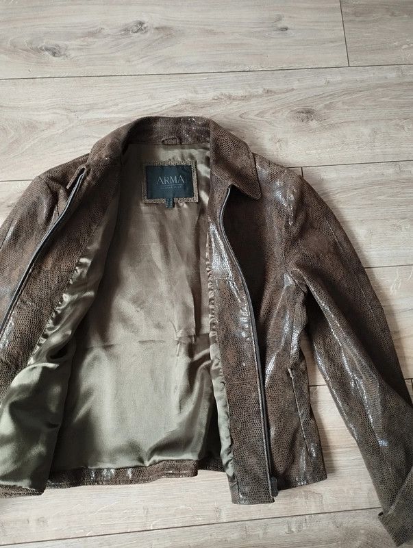 ARMA Arma Leather brown jacket size M Size US M / EU 48-50 / 2 - 7 Thumbnail