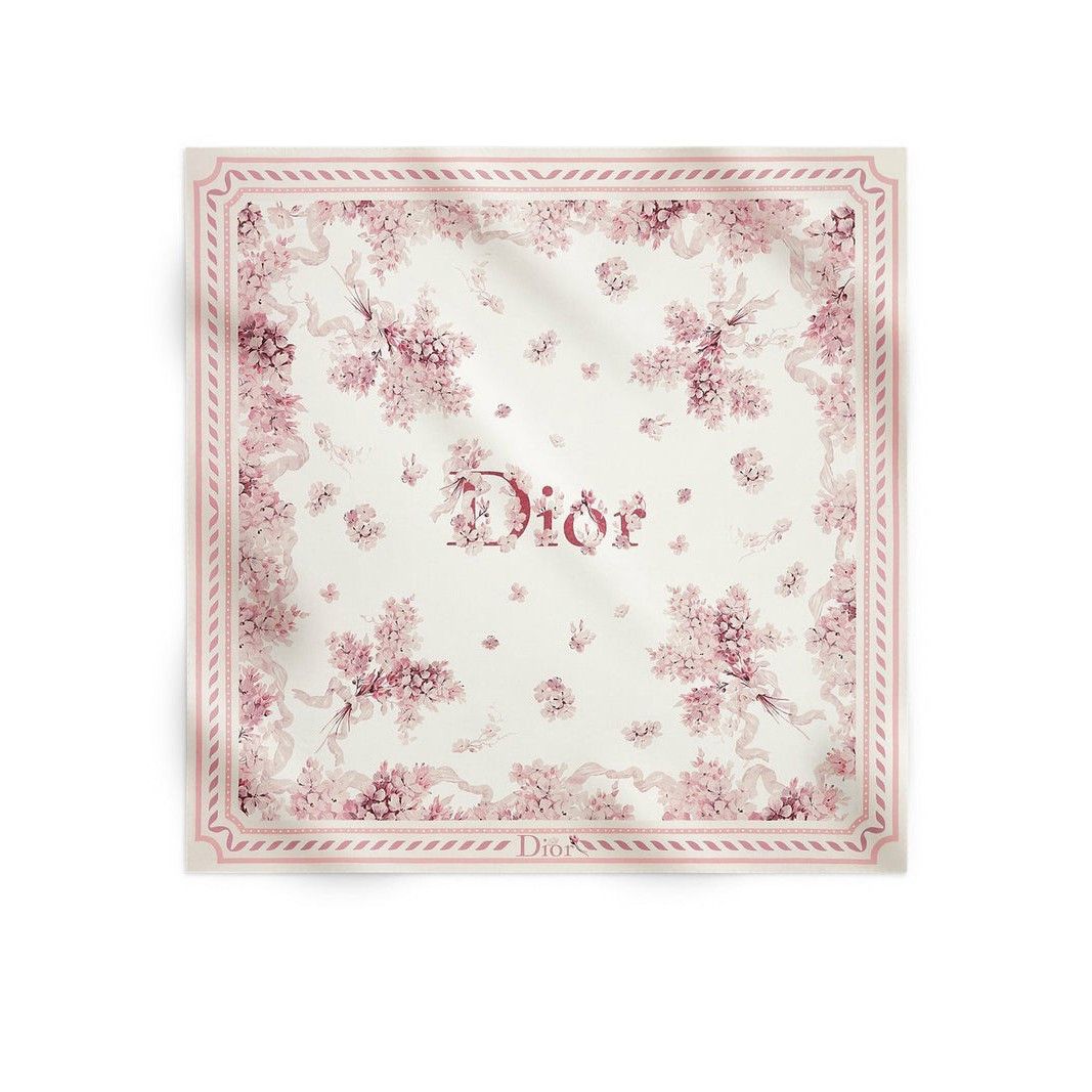 Dior DIOR Pink Silk Scarf New & Authentic Size ONE SIZE - 1 Preview
