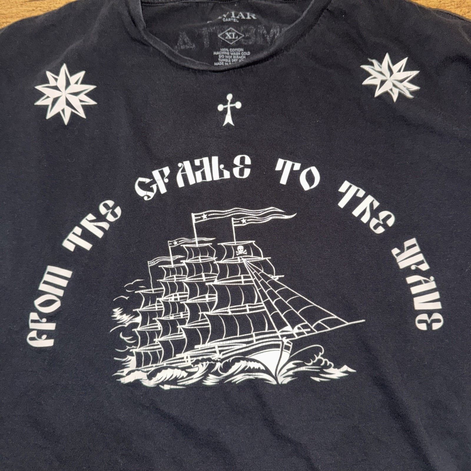 Crooks & Castles Cavier Cartel Long Sleeve T-Shirt Black XL 23x25 Size US XL / EU 56 / 4 - 2 Thumbnail