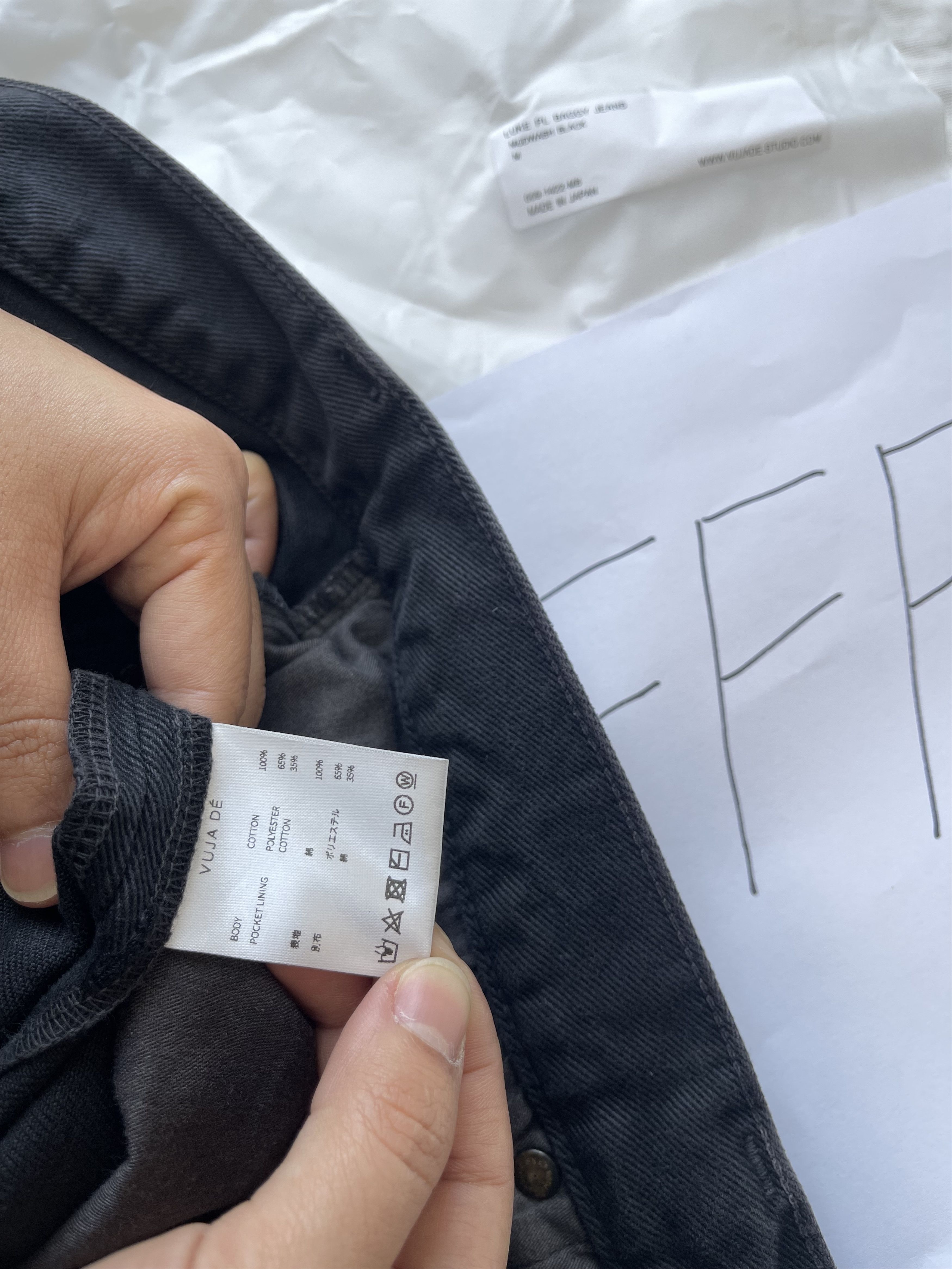 Vuja De VUJADE LUKE PL BAGGY JEANS IN MUDWASH BLACK | Grailed