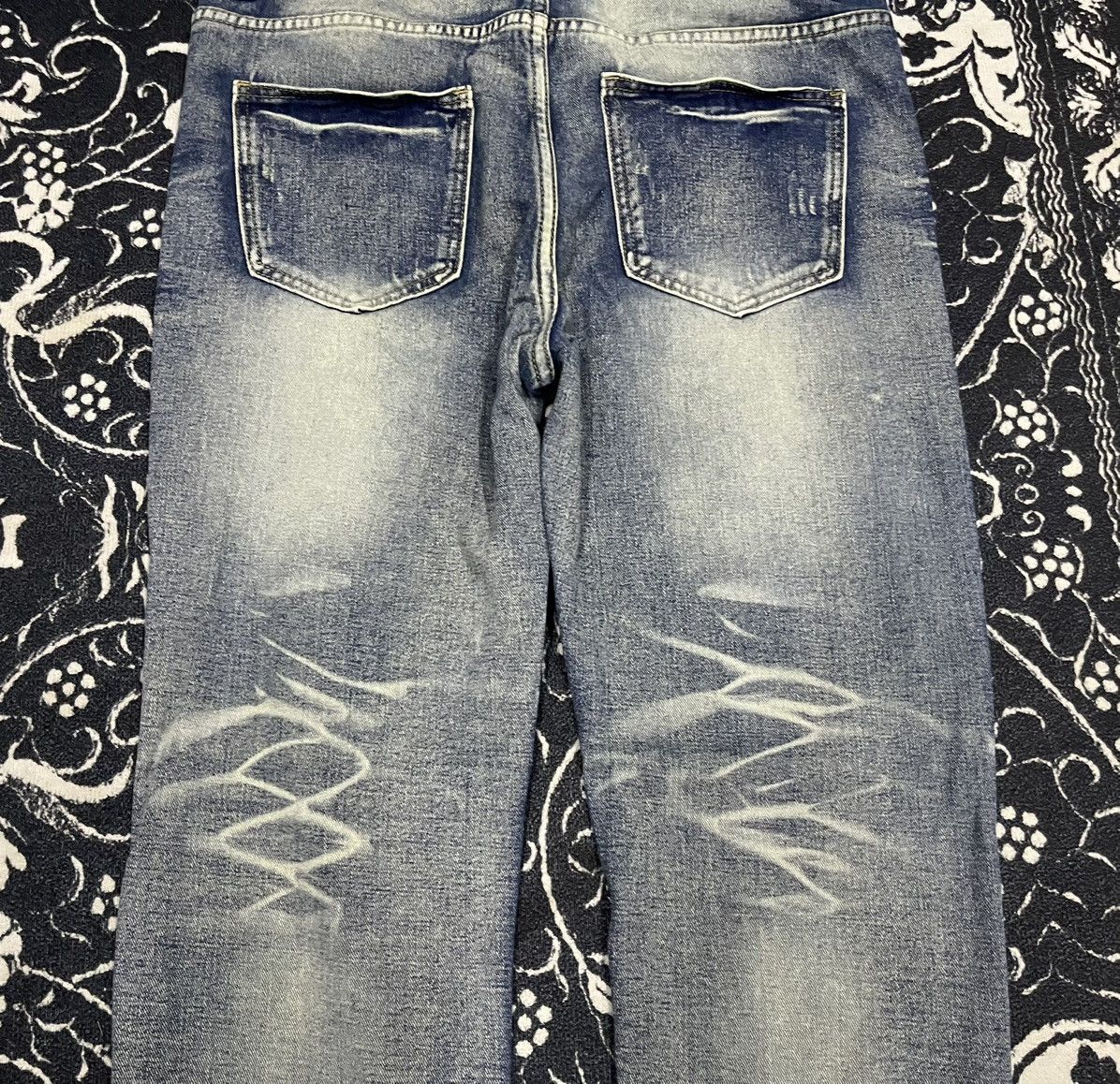 If Six Was Nine HYSTERIC GLAMOUR INSPIRED JAPANESE UNBRAND DENIM DISTRESSED Size US 33 - 11 Thumbnail