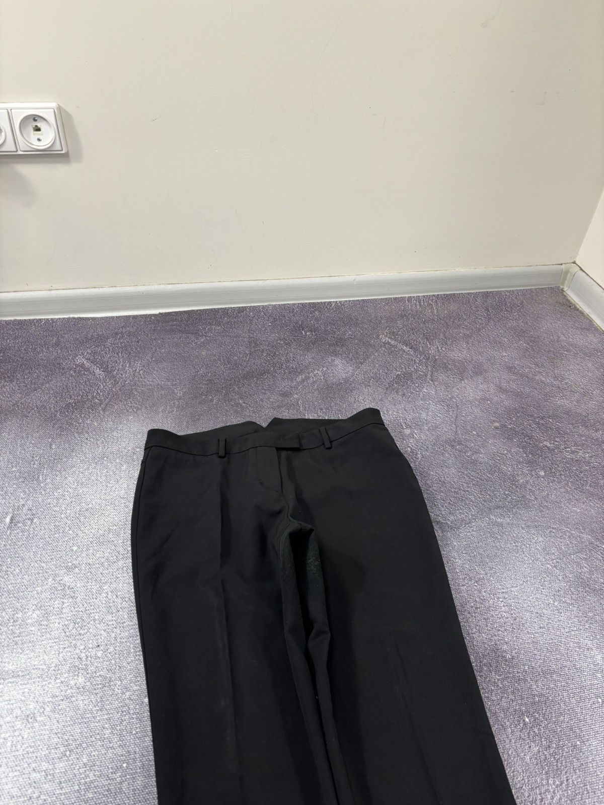 Moncler Moncler Women’s Black Slim Tapered Poly Wool Pants Trousers Size 28" / US 6 / IT 42 - 4 Thumbnail