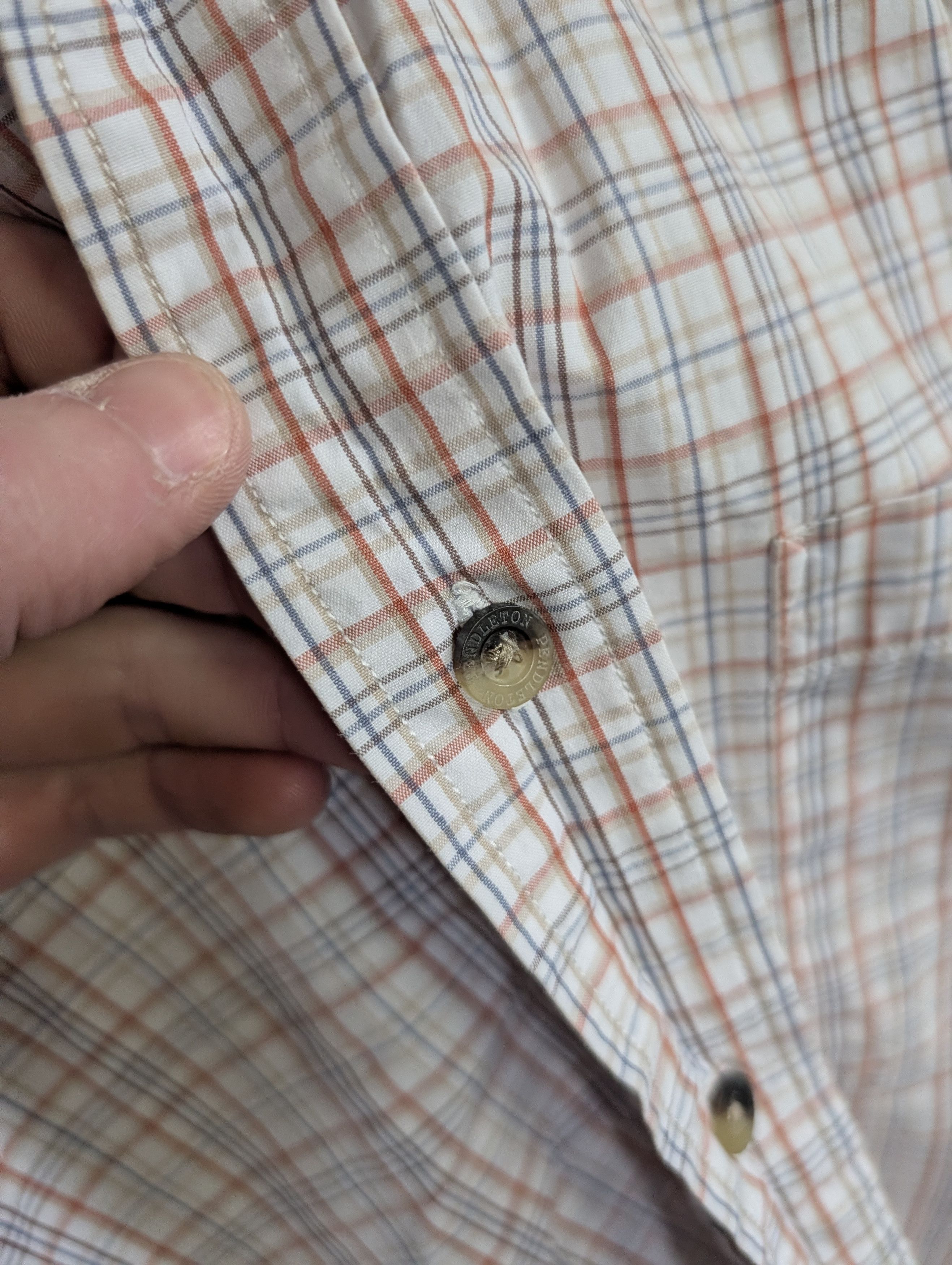 Pendleton Cotton button-down pocket shirt multicolor check XL Size US XL / EU 56 / 4 - 4 Thumbnail