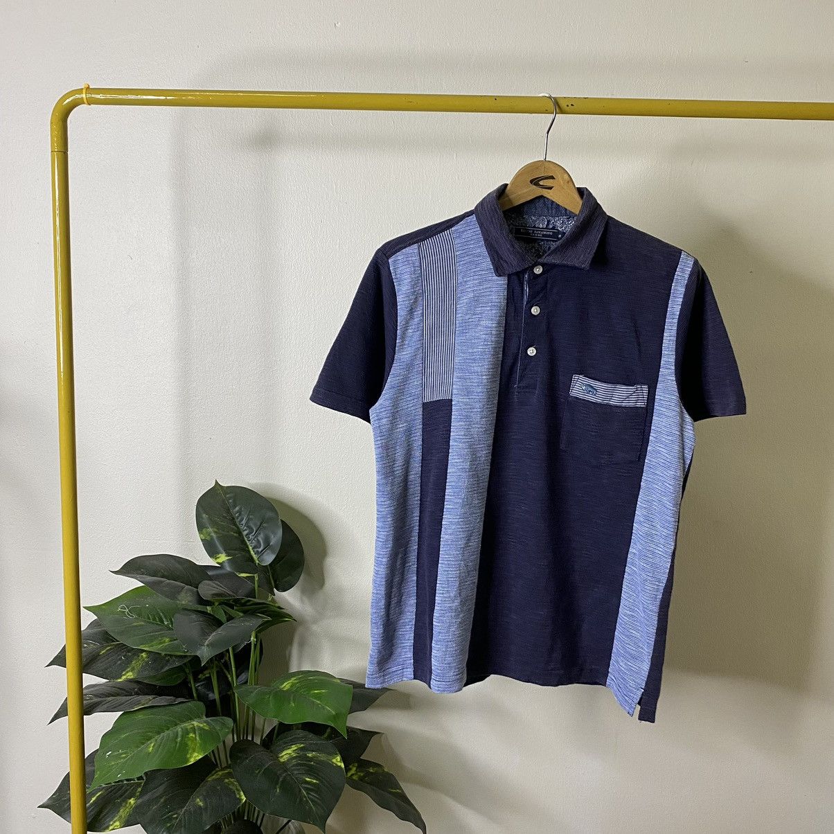 Kansai Yamamoto Kansai Yamamoto Homme Asymmetrical Polo Tee Size US M / EU 48-50 / 2 - 1 Thumbnail