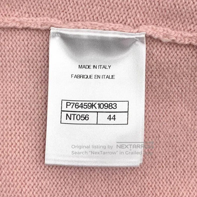 Chanel Chanel 24C pink logo sequin embroidery cashmere round-neck Size M / US 6-8 / IT 42-44 - 7 Thumbnail
