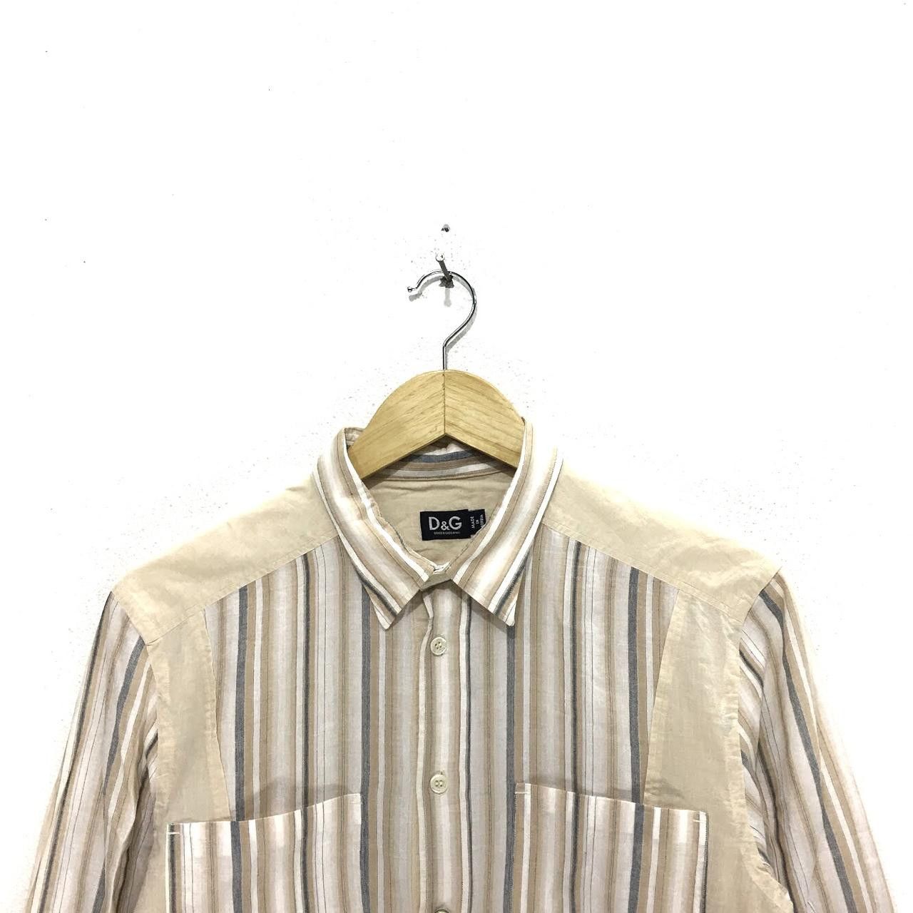 Dolce & Gabbana DOLCE & GABBANA Striped Casual Button Ups Shirt Workwear Size US M / EU 48-50 / 2 - 2 Thumbnail