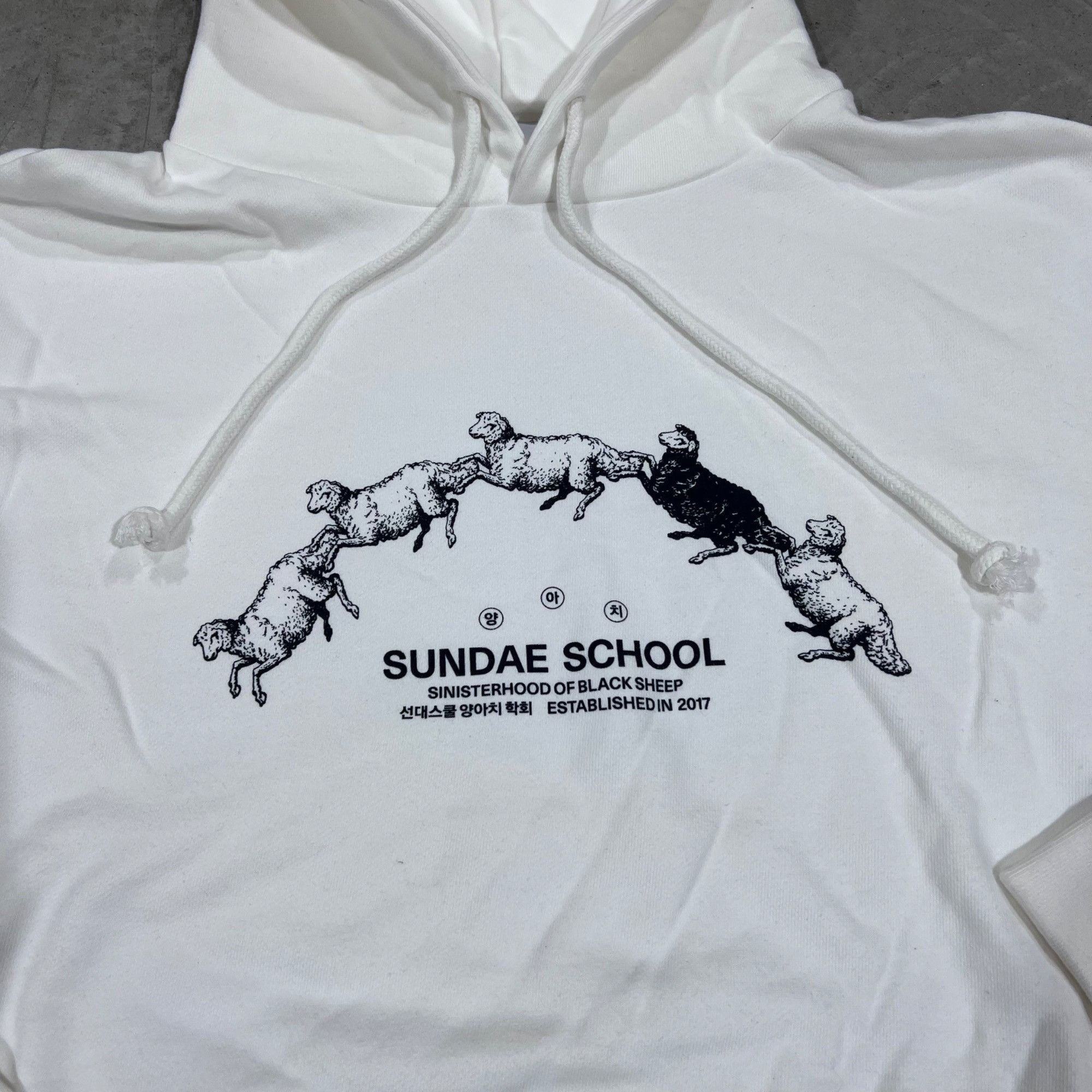 New Sundae School Black Sheep Hoodie Sz 1XL in White, Men's — image 2 of 6