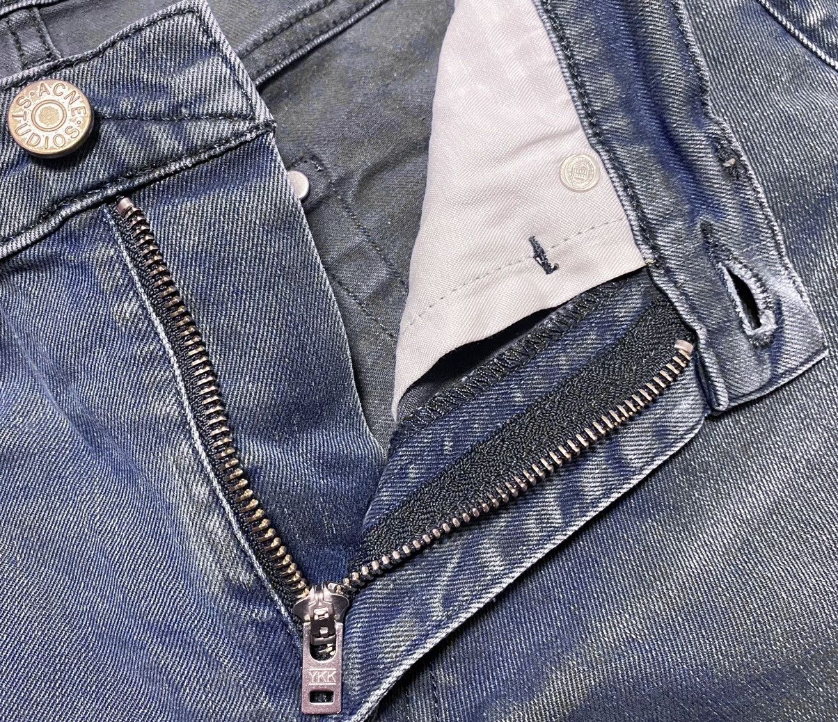 Acne Studios Acne Studios Vega Deep Petrol Washed Blue Stretch Jean Denim Size US 30 / EU 46 - 11 Thumbnail