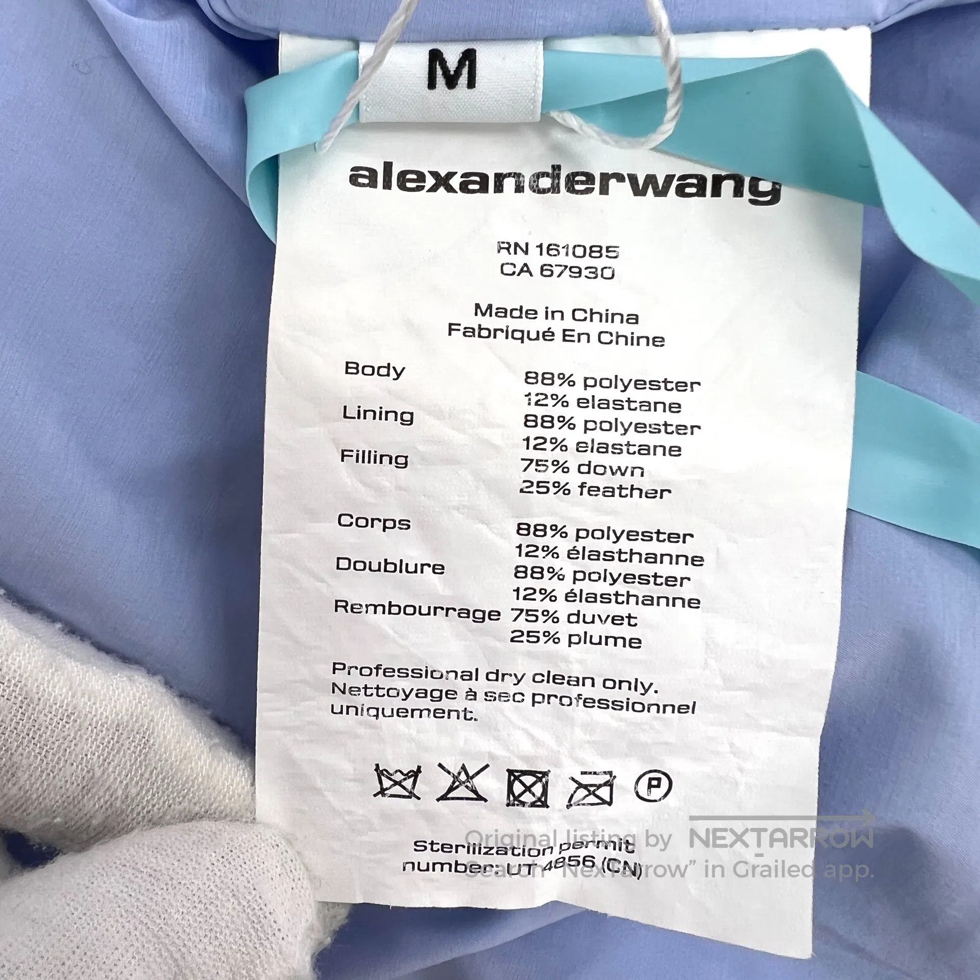Alexander Wang Alexander Wang Light blue logo letter print stand collar z Size M / US 6-8 / IT 42-44 - 6 Thumbnail