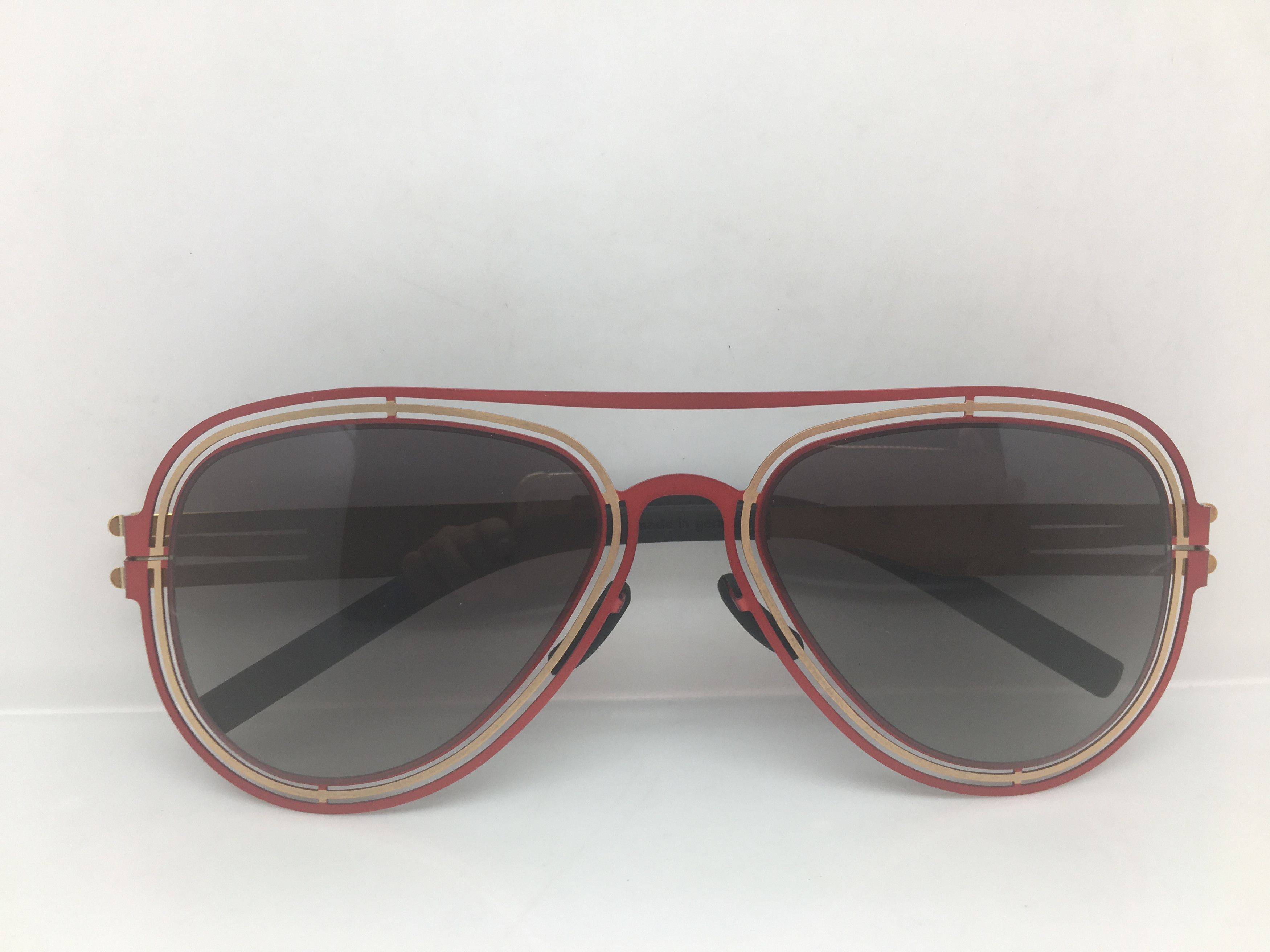 Other Silver Red Alloy Aviator Sunglasses Frame Pilot Size ONE SIZE - 7 Thumbnail