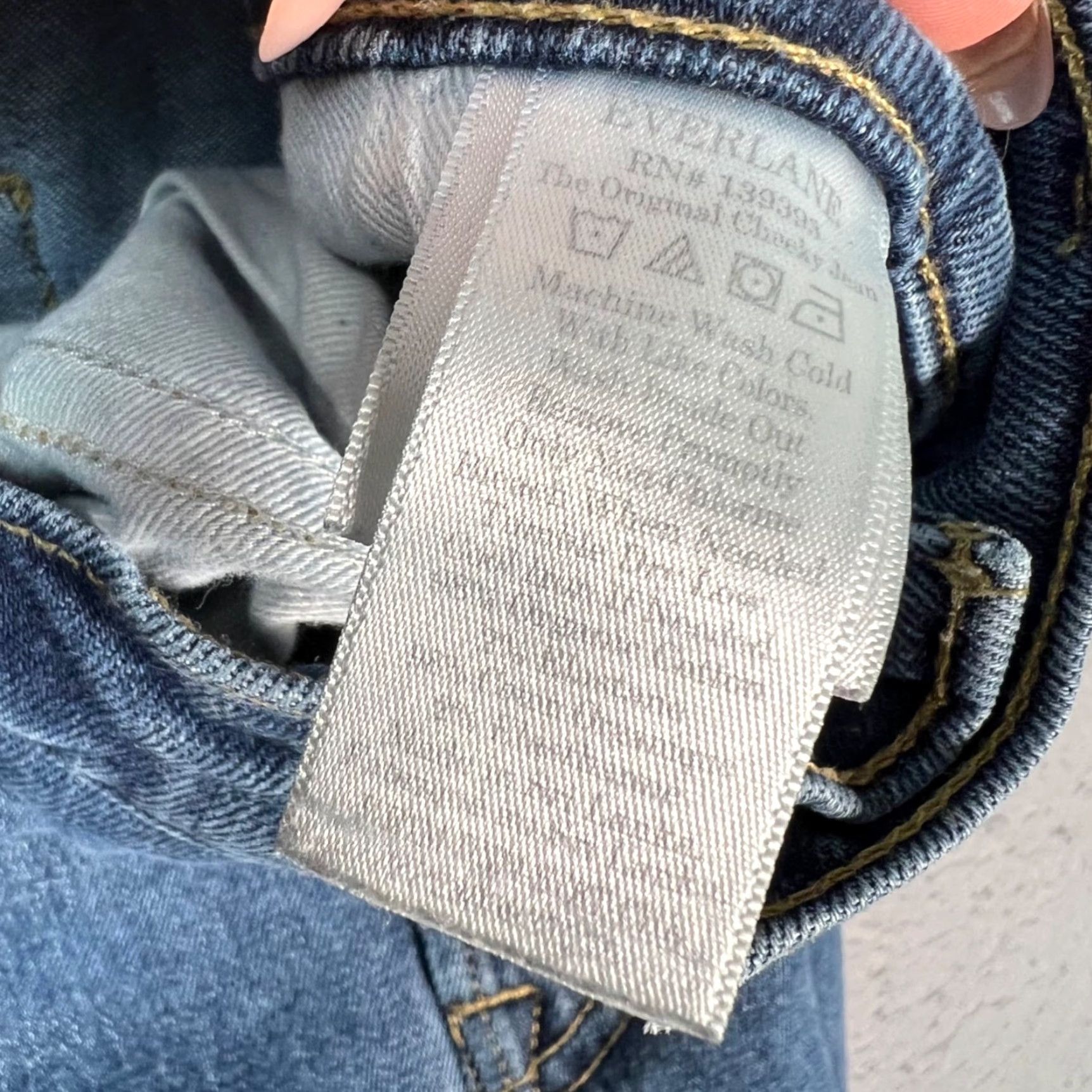 Everlane Everlane Jeans Women's 28 Crop High-Rise Straight Denim 5-Pocket Blue Vintage 90s? Size 29" - 4 Thumbnail