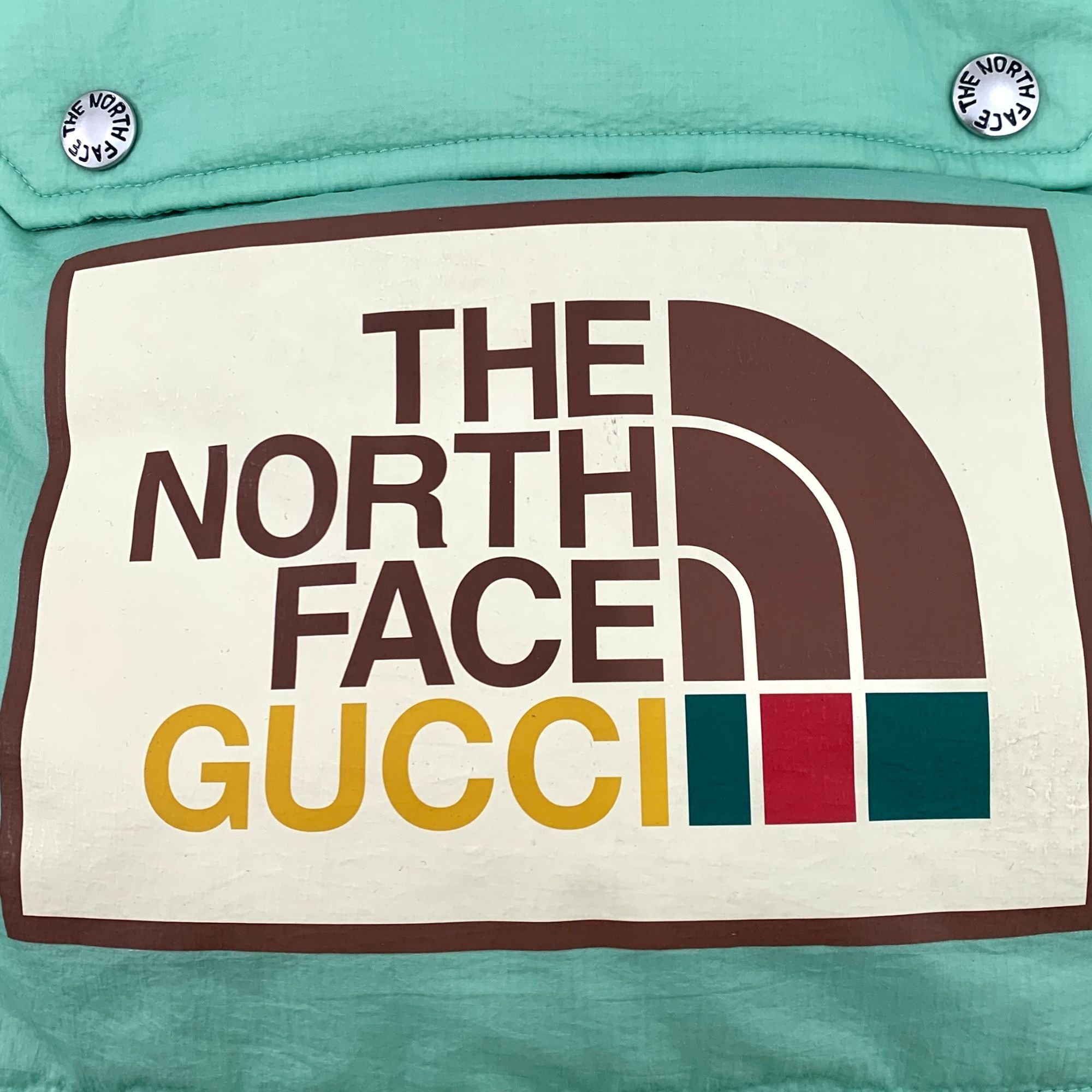 Gucci The North Face x Gucci Puffer Jacket Unisex Size L Mint Gree Size L / US 10 / IT 46 - 5 Thumbnail