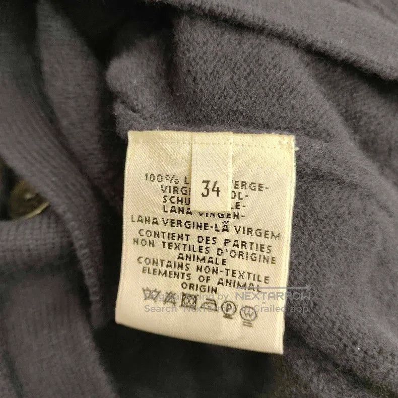 Hermes Hermes Navy Wool Open Cardigan Jacket with Full Print Size XXS / US 00 / IT 34 - 4 Thumbnail