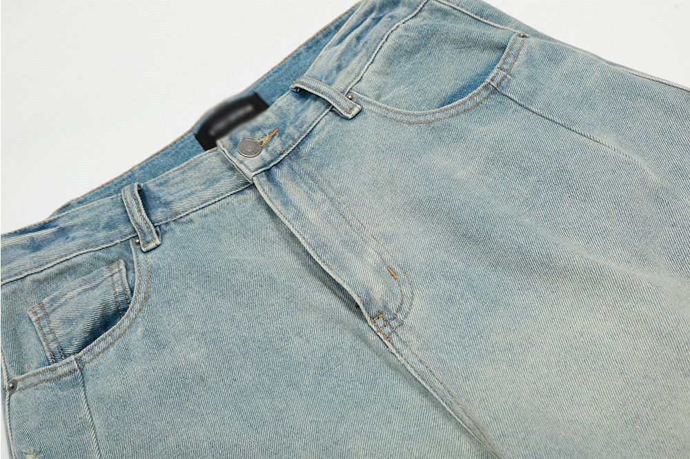 Japanese Brand × Jean Men's loose punk washed distressed ripped jeans Size US 32 / EU 48 - 4 Thumbnail