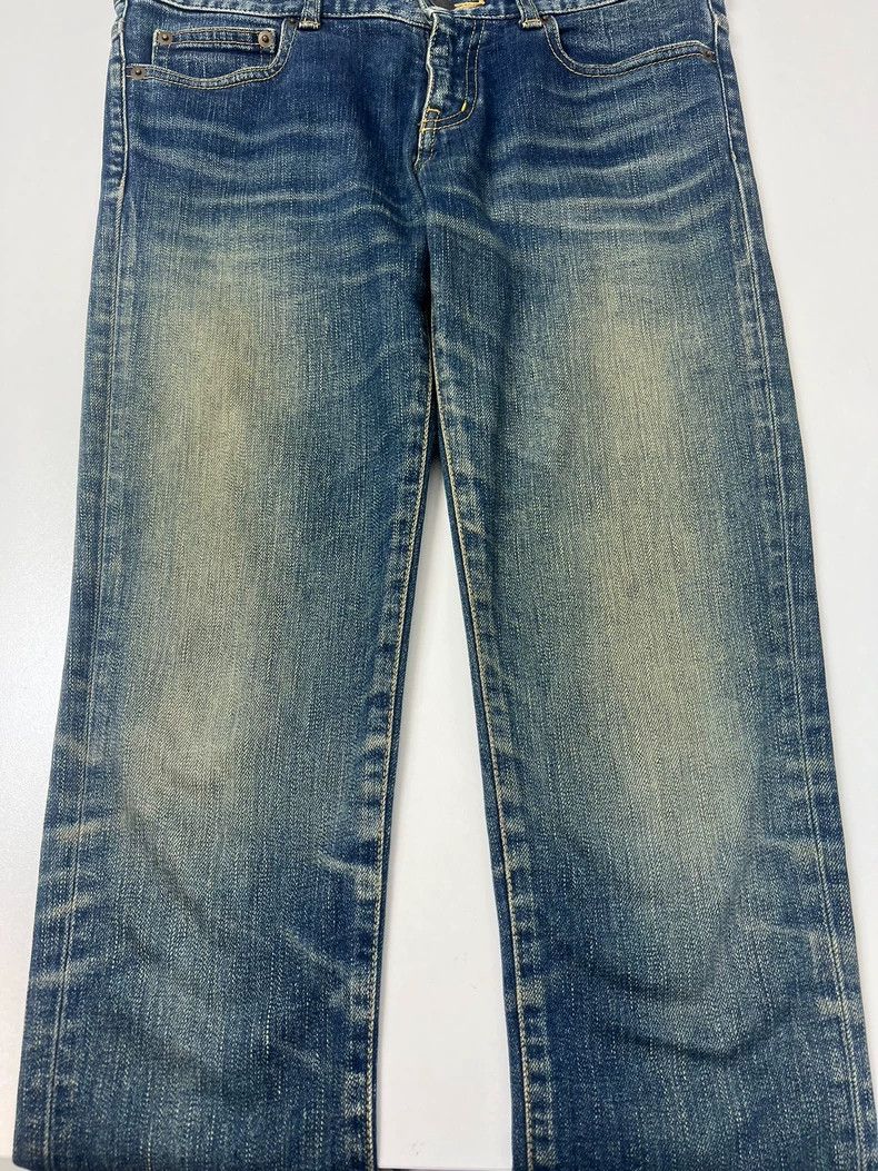 Saint Laurent Paris Saint Laurent Paris 13fwD01 Dark Blue Cat Beard Wash Jeans Size US 28 / EU 44 - 3 Thumbnail