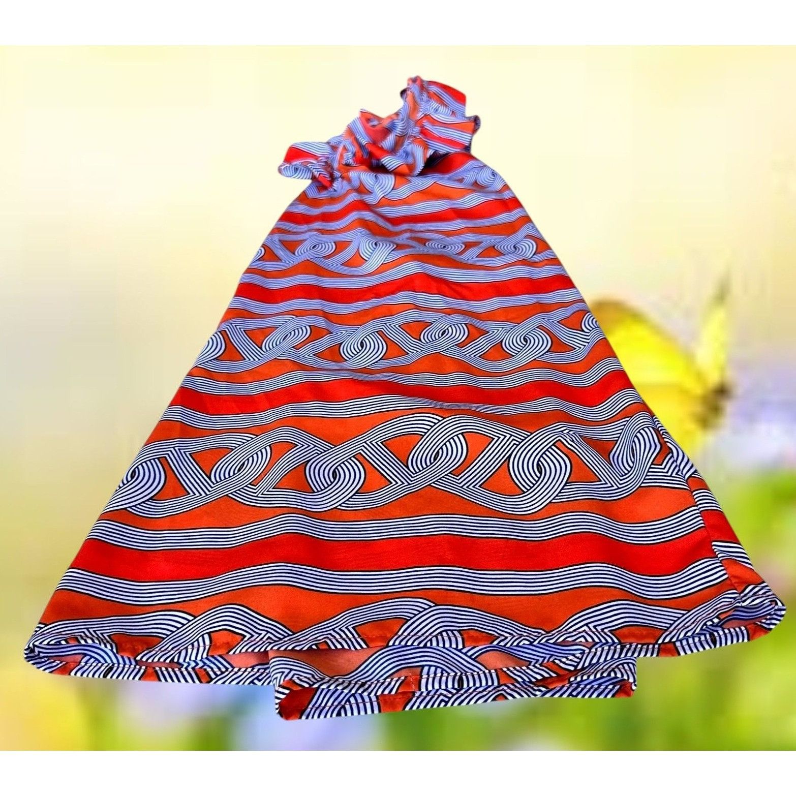 Other Mud Pie Sleeveless Dress Small 4 6 Orange Navy Abstract Desi Size S / US 4 / IT 40 - 7 Thumbnail