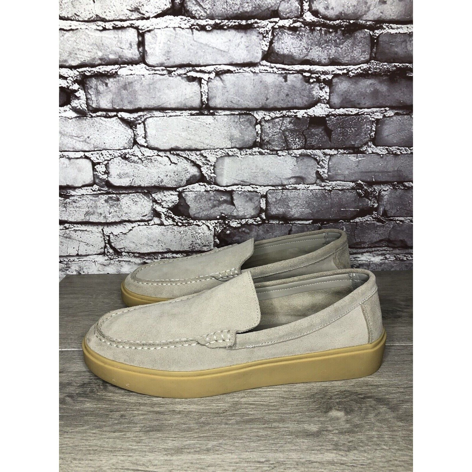 Nordstrom Nordstrom Ortholite NOEZRA-LEA Light Gray Suede Loafers Shoe Size US 11 / EU 44 - 18 Thumbnail