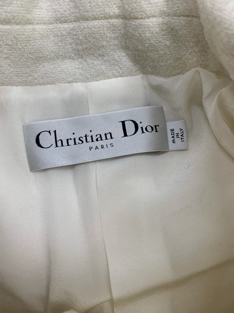 Dior Dior White circle lace tweed coat Size S / US 4 / IT 40 - 5 Thumbnail