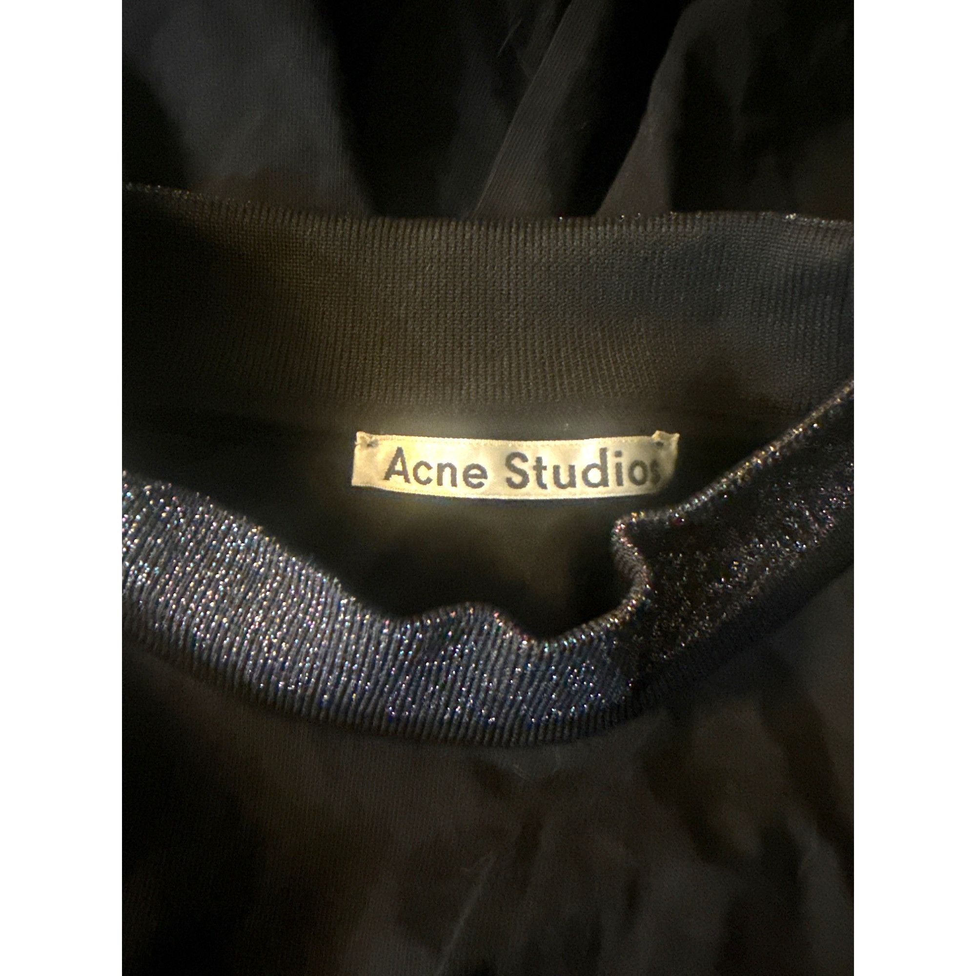 Acne Studios Acne Studios Black Berna Solid PAW17 Dress W/ Glitter Detail Size S / US 4 / IT 40 - 3 Thumbnail