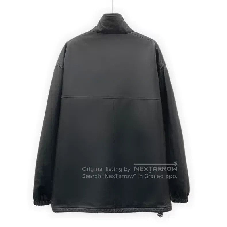 Balenciaga Balenciaga Black Lamb Leather Collar Zip-Up Long Sleeve Le Size 4XL / US 24-26 - 2 Thumbnail