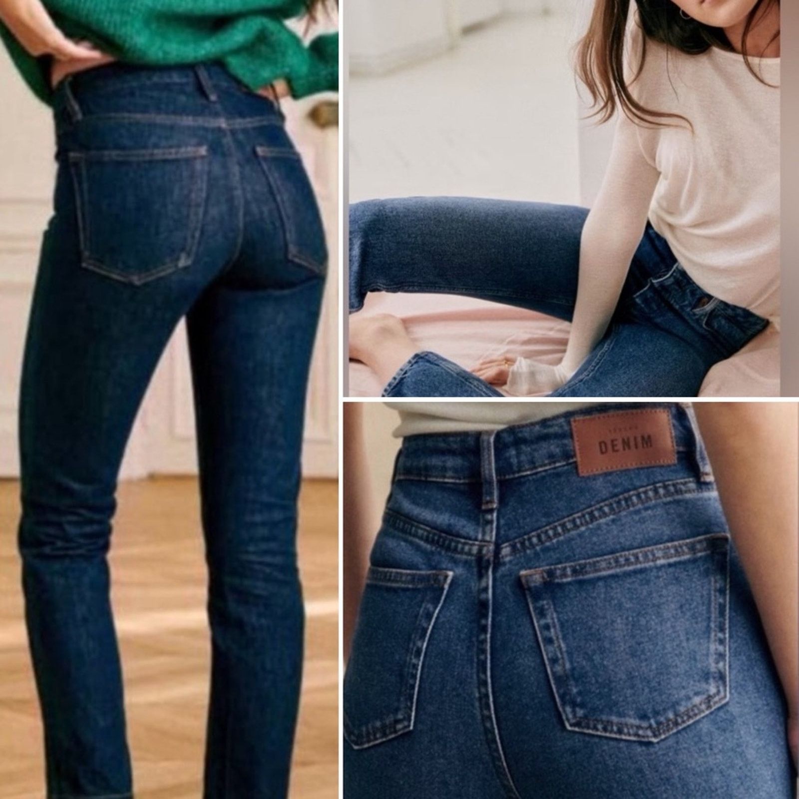 Sezane Sezane $228 Denim Slim Straight Jeans High Rise Women's 27 Size 27" / US 4 / IT 40 - 2 Thumbnail