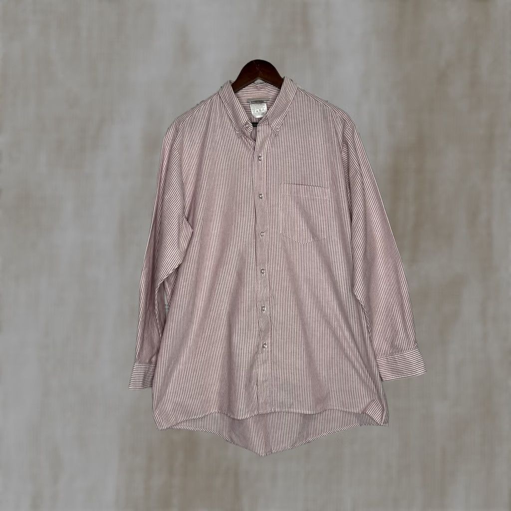 Dickies Dickies Button-Up Shirt Red Striped 17-17.5 Regular XL Mens Long Sleeve Button-Down Collar Casual Workwear Size US XL / EU 56 / 4 - 1 Thumbnail