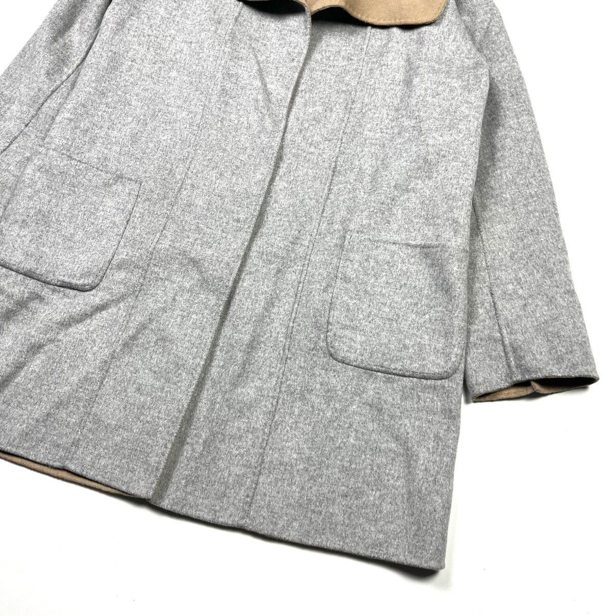 Max Mara × Weekend Max Mara Weekend Max Mara Twin Side Wool Coat Brown & Grey Belt Size XL / US 12-14 / IT 48-50 - 8 Thumbnail