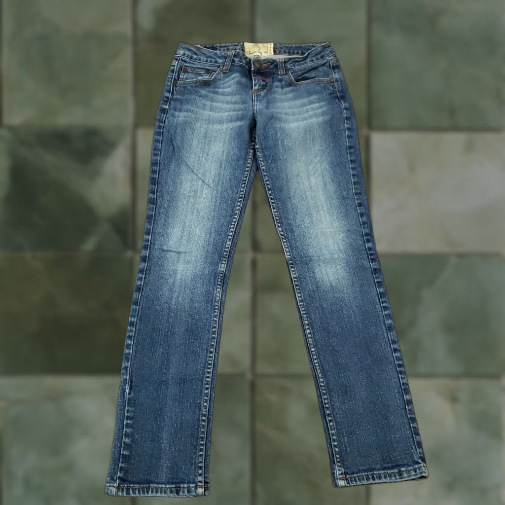 Vintage American Rag Cie Women Blue Denim Skinny Jeans Size 3 Short 27x27 Size 26" / US 2 / IT 38 - 1 Thumbnail