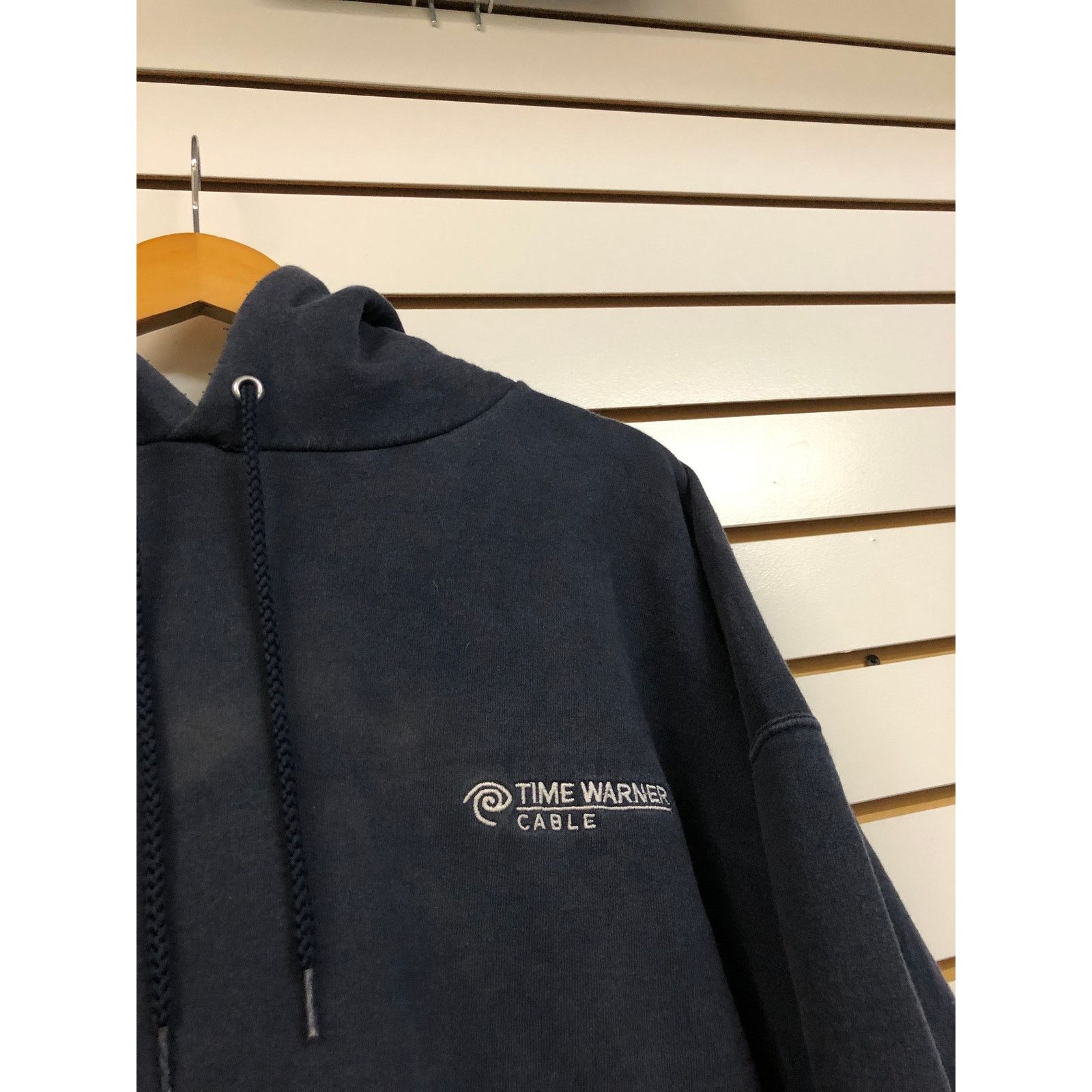Hanes Vintage time Warner cable hoodie crewneck size XL 1990s 80s Size US XL / EU 56 / 4 - 2 Thumbnail