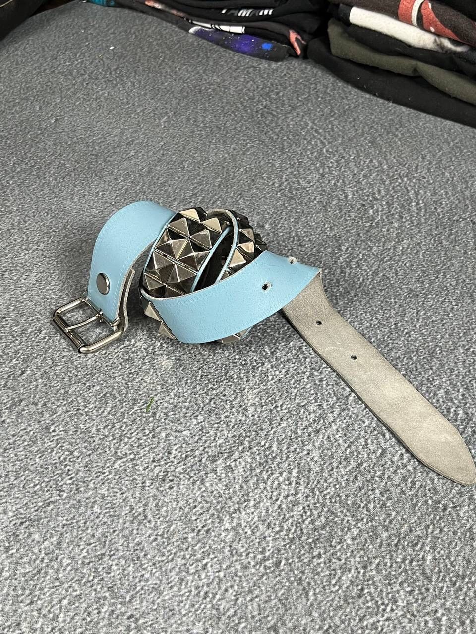 Japanese Brand Vintage Pyramid Studded Punk Belt Y2K Size ONE SIZE - 2 Thumbnail