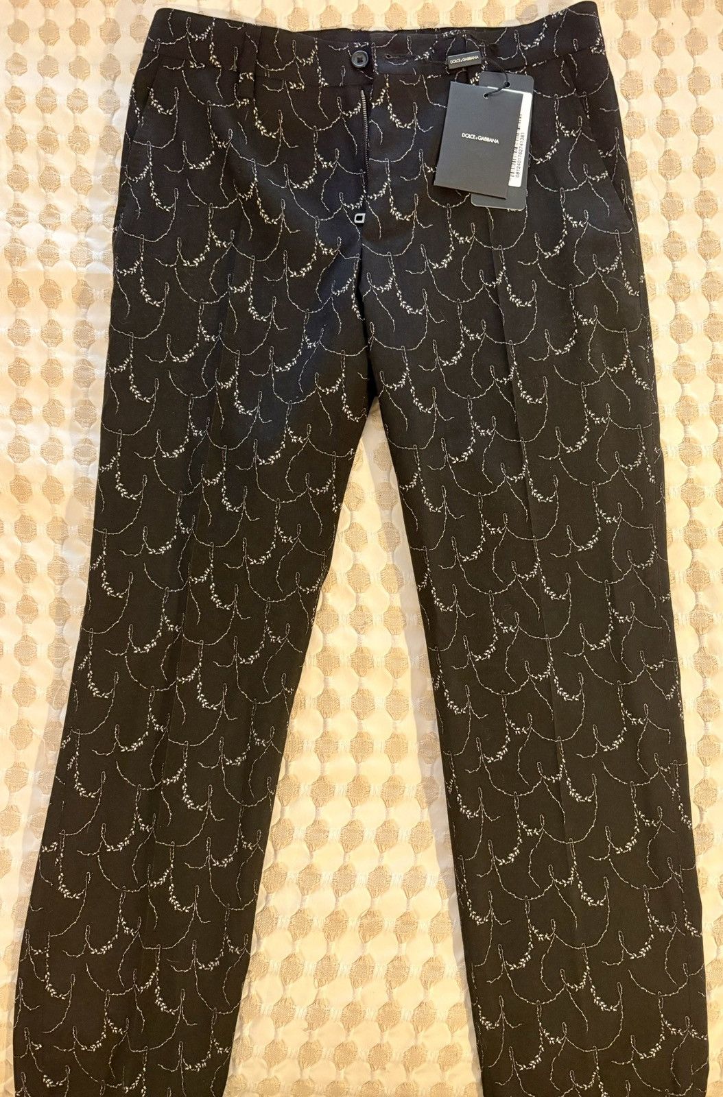 Dolce & Gabbana Dolce & Gabbana Embroidered Wool Pants Size US 28 / EU 44 - 1 Thumbnail