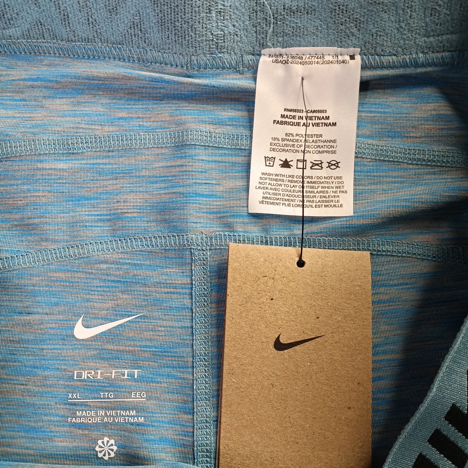 Nike Women's 2XL Nike Pro 3" Shorts Blue Workout Biker Dri-Fit Size 36" / US 14 / IT 50 - 3 Thumbnail