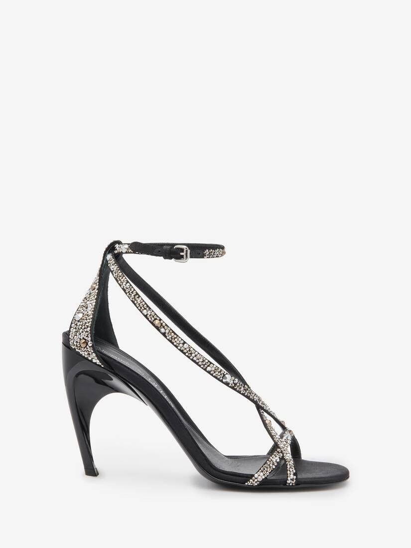 o1w1db10925 Twisted Armadillo Sandal in Black