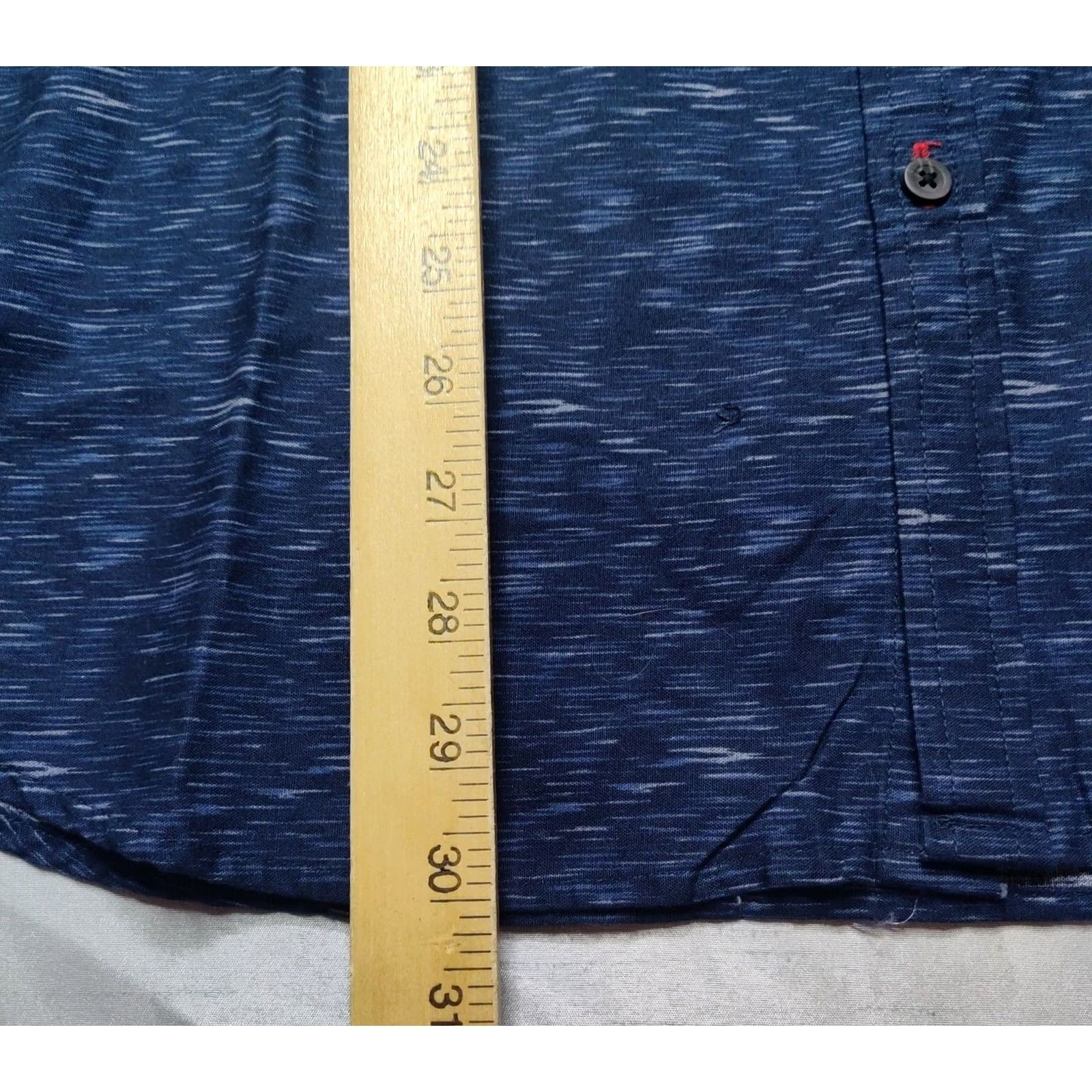 Vintage ORIGINALS BY CACTUS NEW YORK Men XL Blue Marl Short Sleeve Button-Up Shirt EUC Size US XL / EU 56 / 4 - 5 Thumbnail