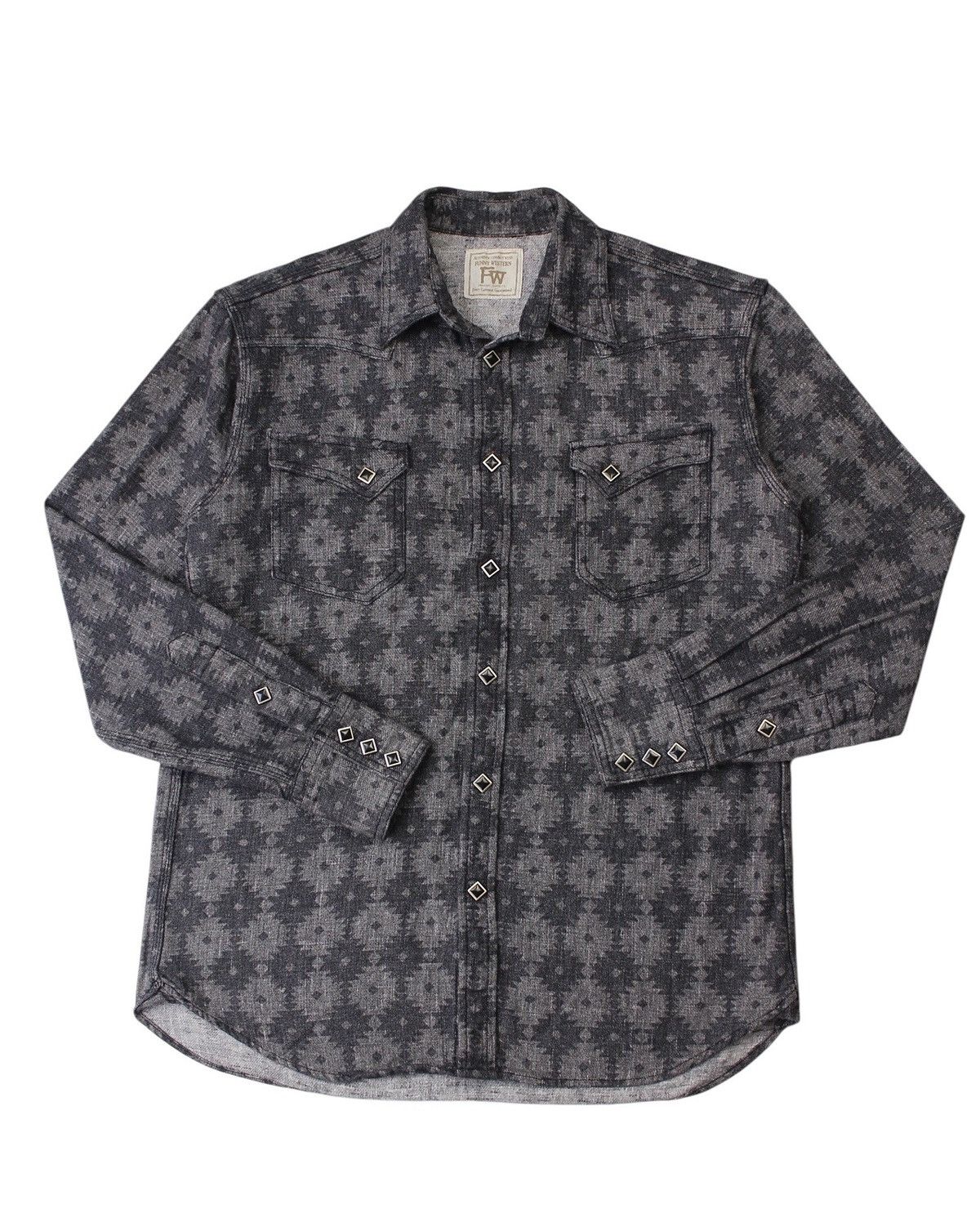 Japanese Brand × Vintage 2000S FUNNY WESTERN AZTEC JACQUARD COWBOY SHIRT Size US M / EU 48-50 / 2 - 1 Thumbnail