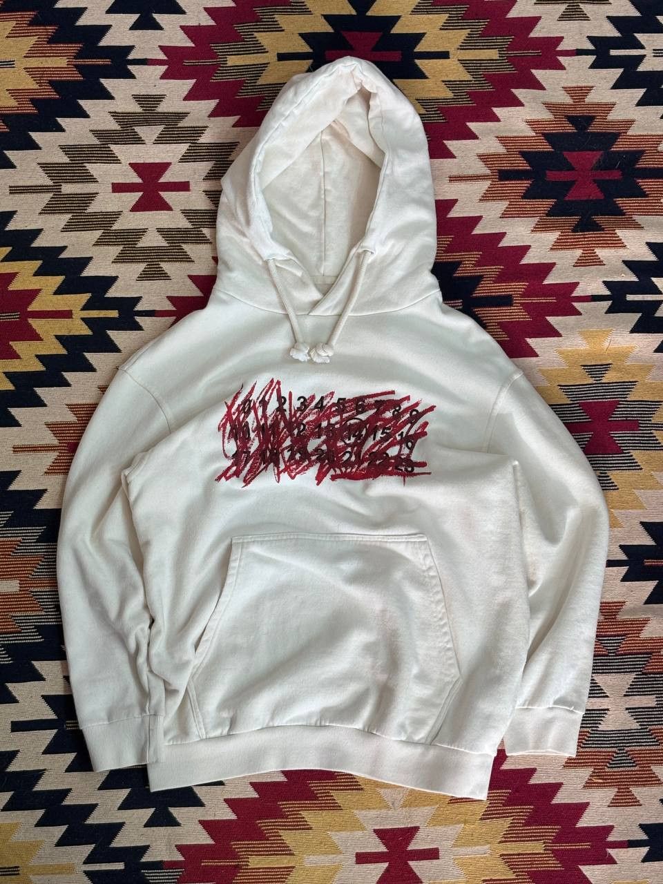 Maison Margiela Maison Margiela SS18 Scribble Logo Print Hoodie Size US S / EU 44-46 / 1 - 2 Thumbnail