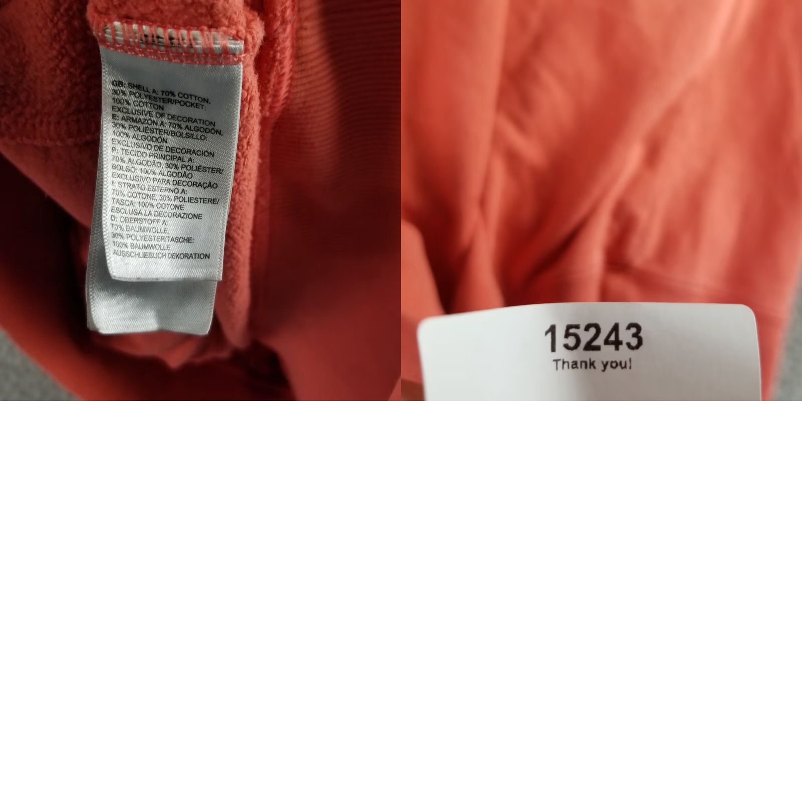 The North Face The North Face Hoodie Women Large Half Dome Peach Big Graphic Logo Sweatshirt Size L / US 10 / IT 46 - 8 Thumbnail