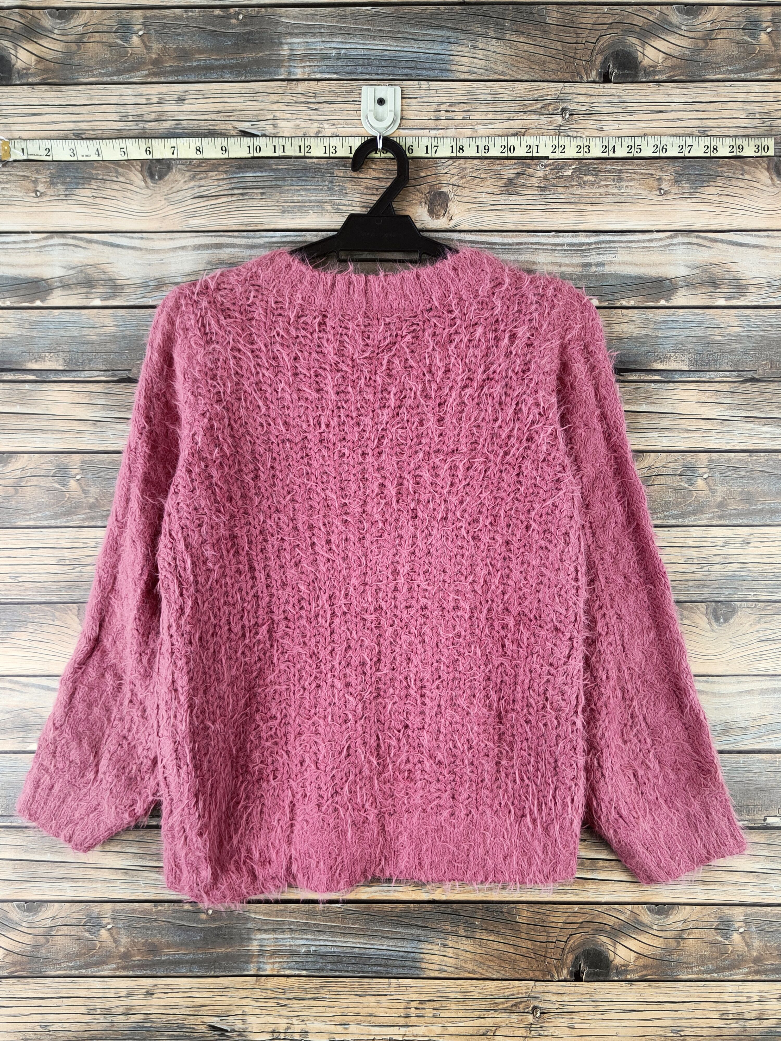 Japanese Brand DL Rose Farm Pink Fur Mohair Knitwear #46-921 Size M / US 6-8 / IT 42-44 - 7 Thumbnail