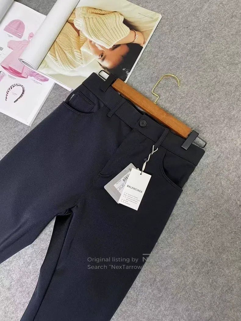 Balenciaga Balenciaga Ladies Pants, Zipper Design at Hem Size 37" - 3 Thumbnail
