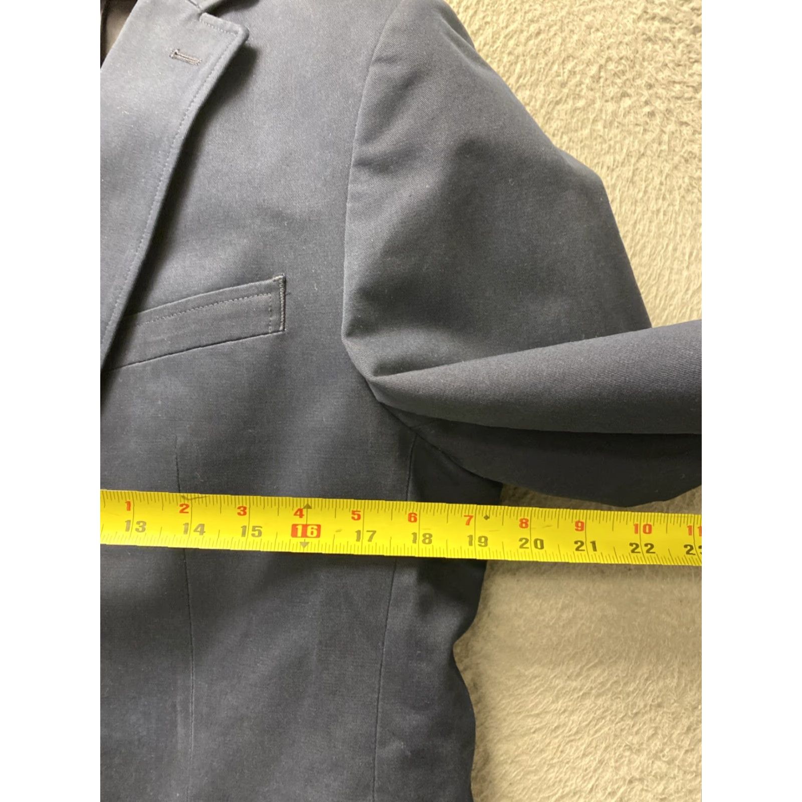 Banana Republic Banana Republic Blazer Mens 38S Slim Fit Cotton Blend Navy Blue Sport Coat Regular Notch Lapel 2-Button Front Inner Pockets Single-Breastedدام Size 38R - 4 Thumbnail