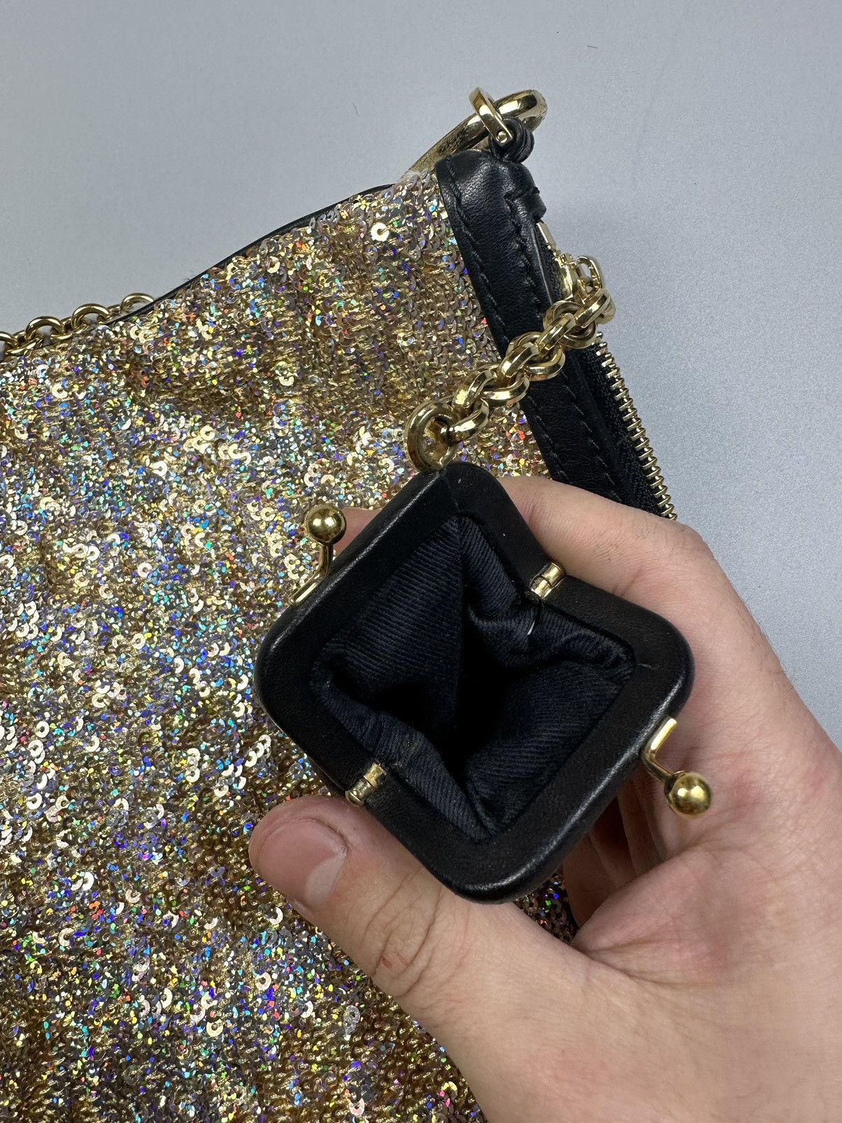 Dolce & Gabbana Dolce&Gabbana two side sequins & leopard print bag Size ONE SIZE - 8 Thumbnail
