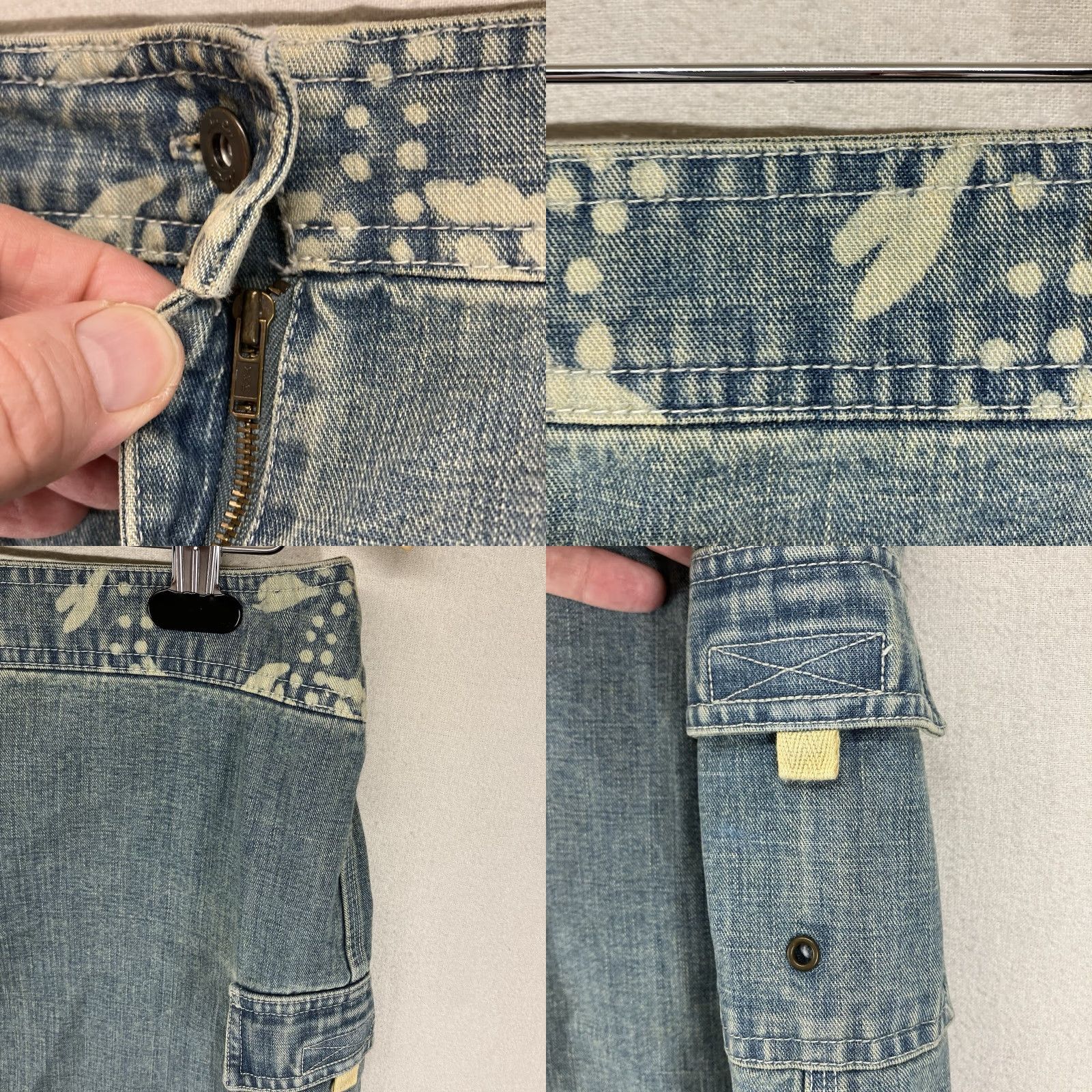 Denime VINTAGE Women's 90s Short Denim Skirt Sz 10 Blue Cotton Denim A-Line Pockets Washed Out Deco Waist Mid Relaxed Casual Mens? No gender. End. Size 32" / US 10 / IT 46 - 9 Thumbnail